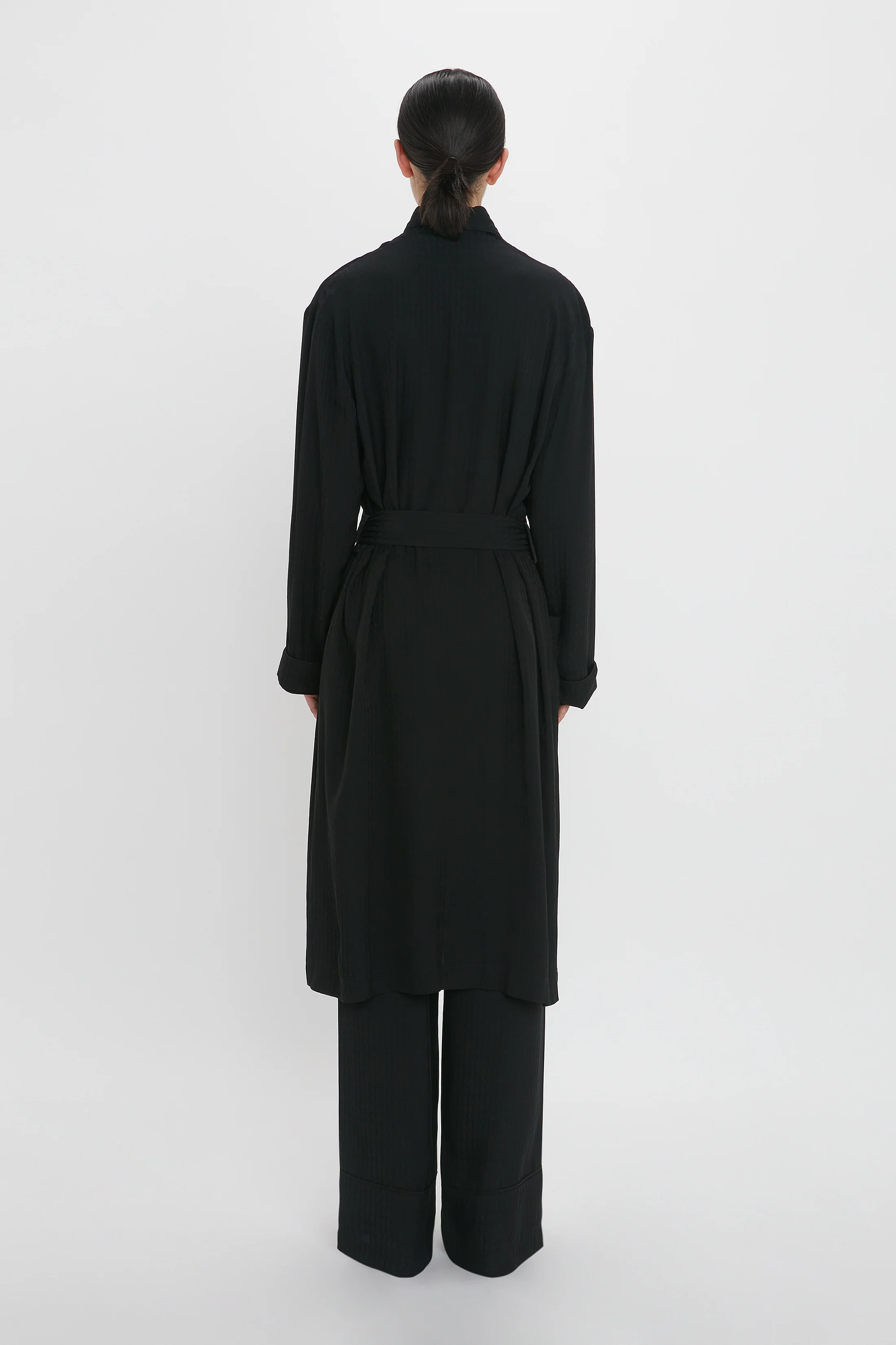 Pyjama Robe In Black Monogram - Image 3
