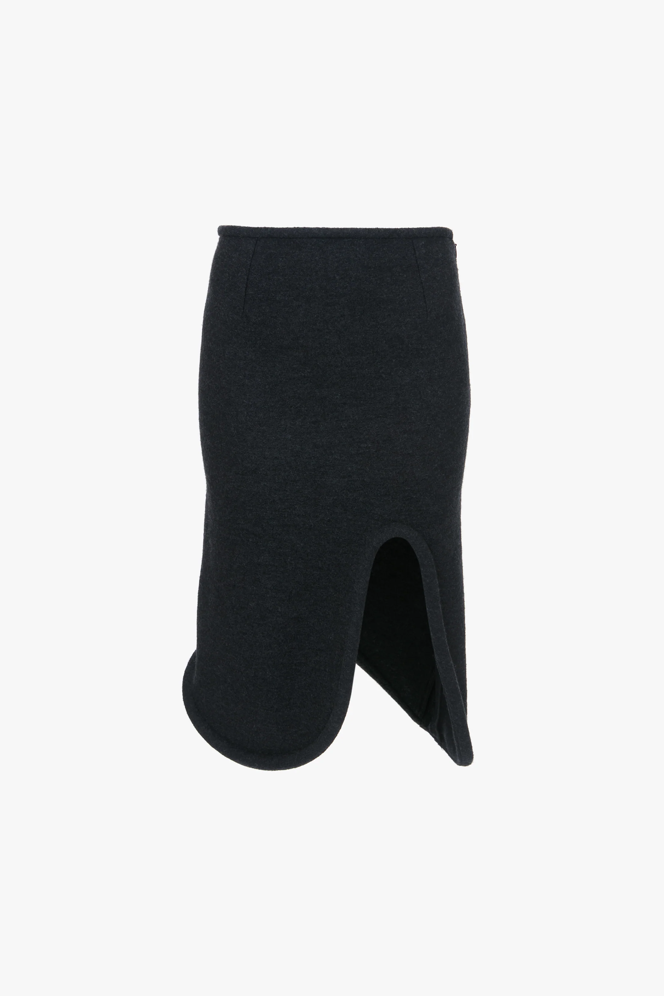 Padded Tube Detail Skirt In Charcoal - Image 7