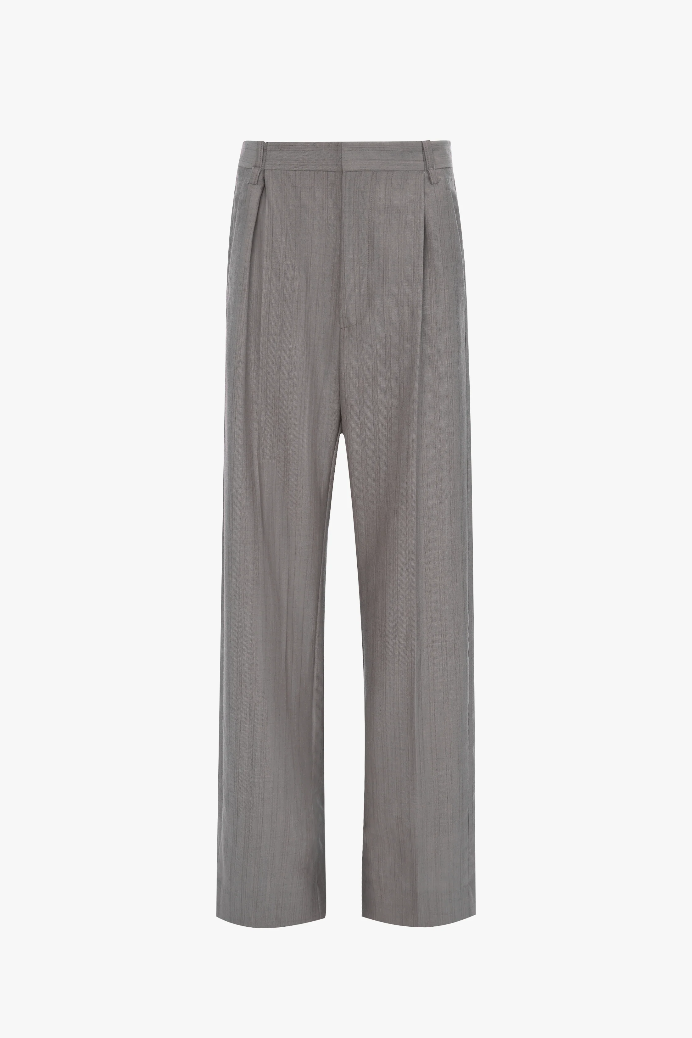 Pleated Waist Trouser In Nickel - Image 5