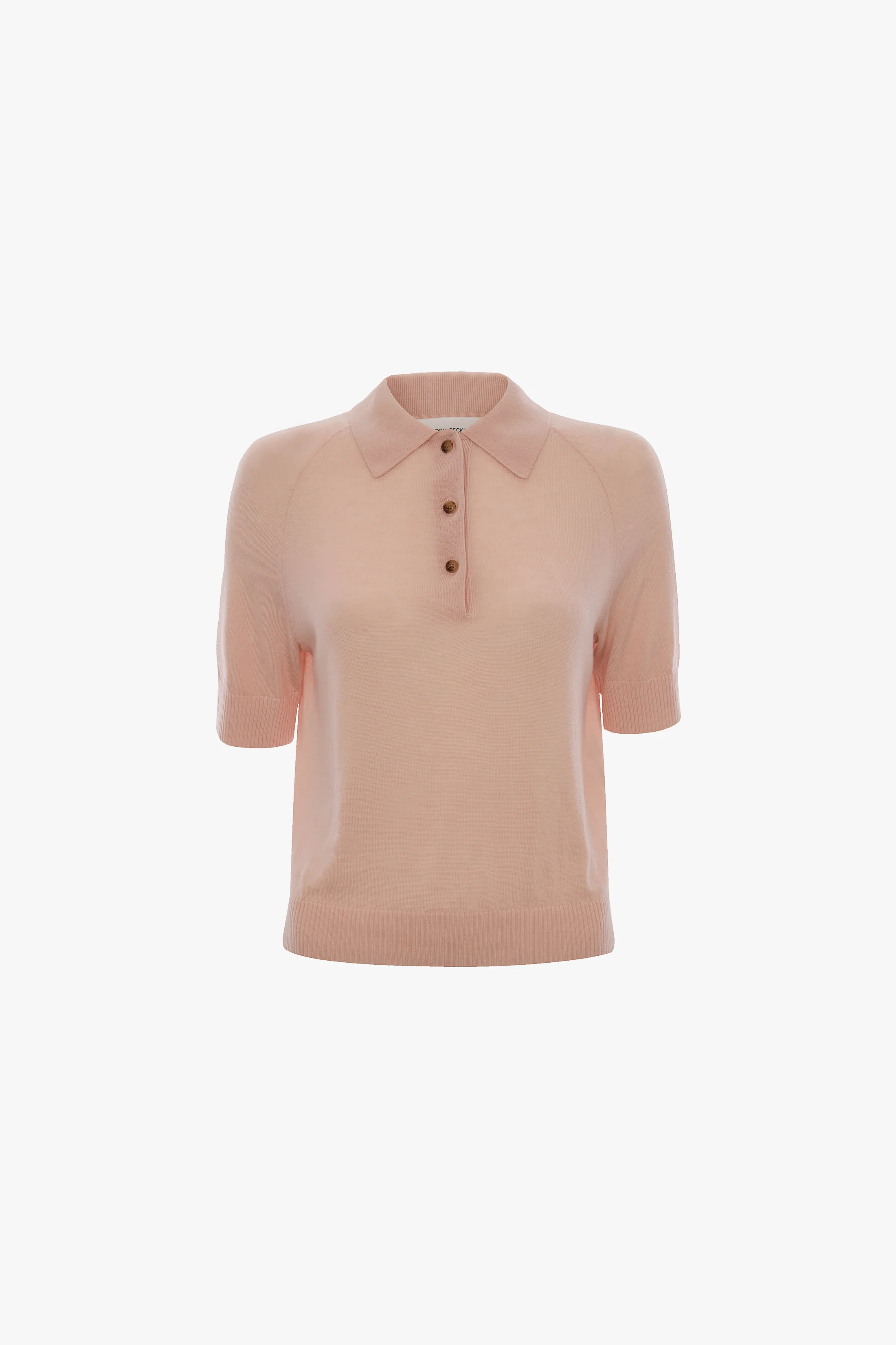 Polo Top In Pale Rose - Image 5