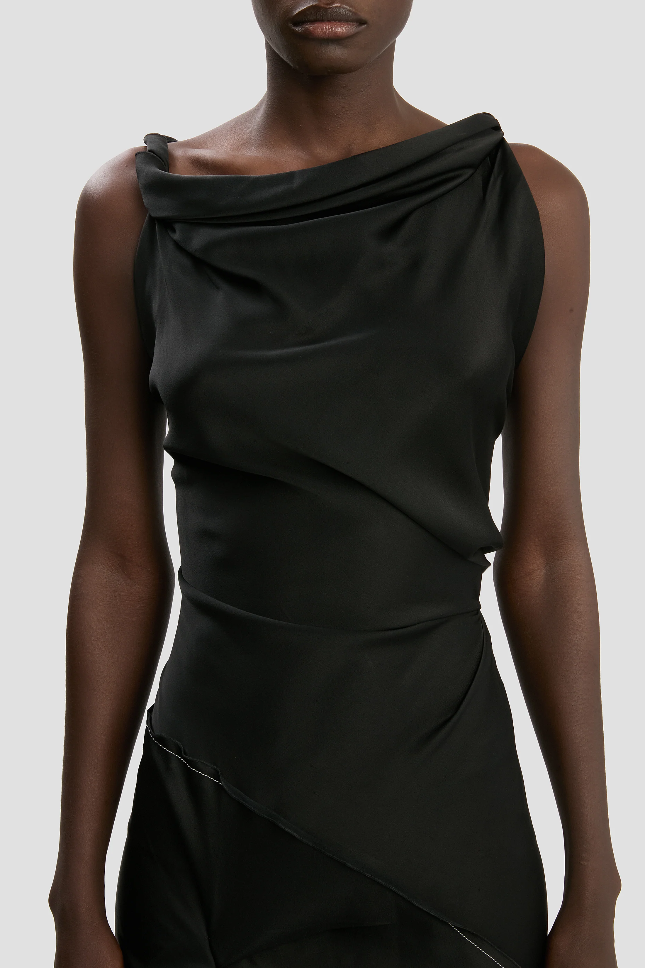 Posy Midi Dress In Black - Image 3