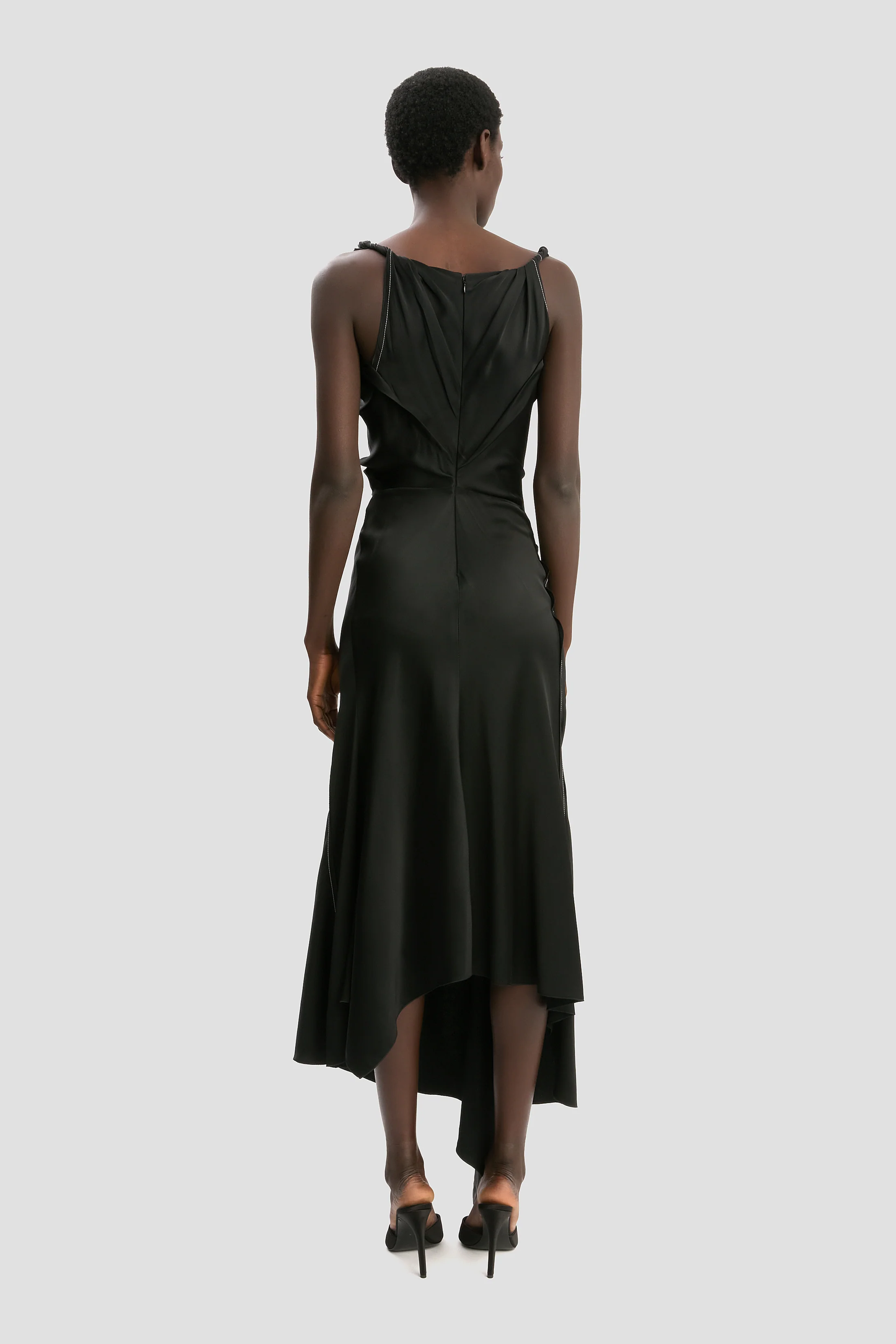 Posy Midi Dress In Black - Image 4