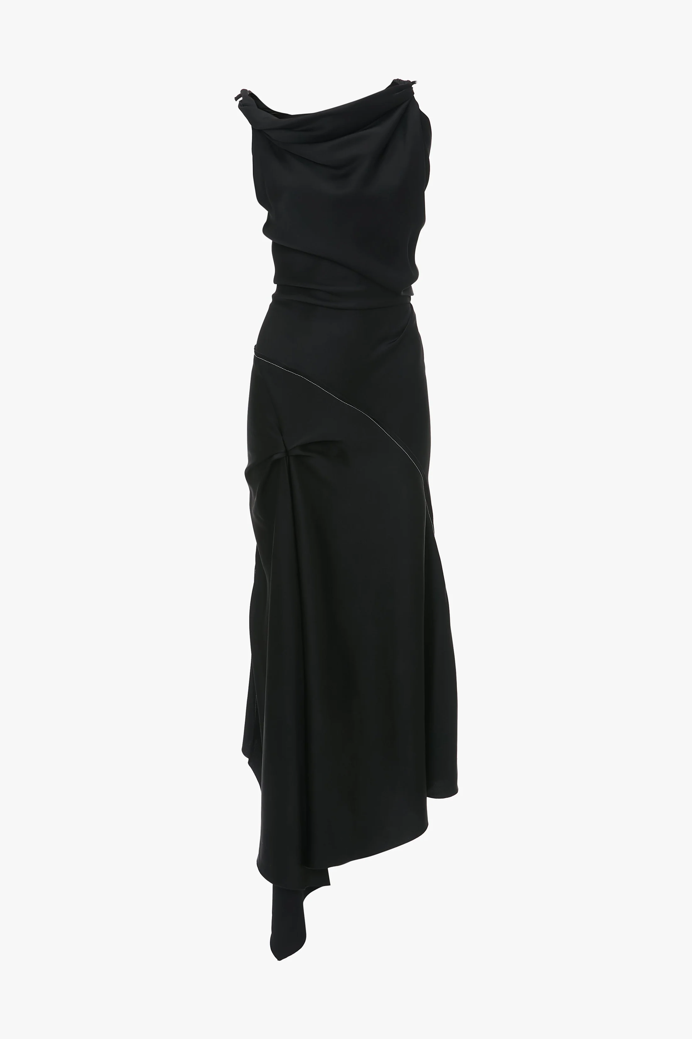 Posy Midi Dress In Black - Image 5