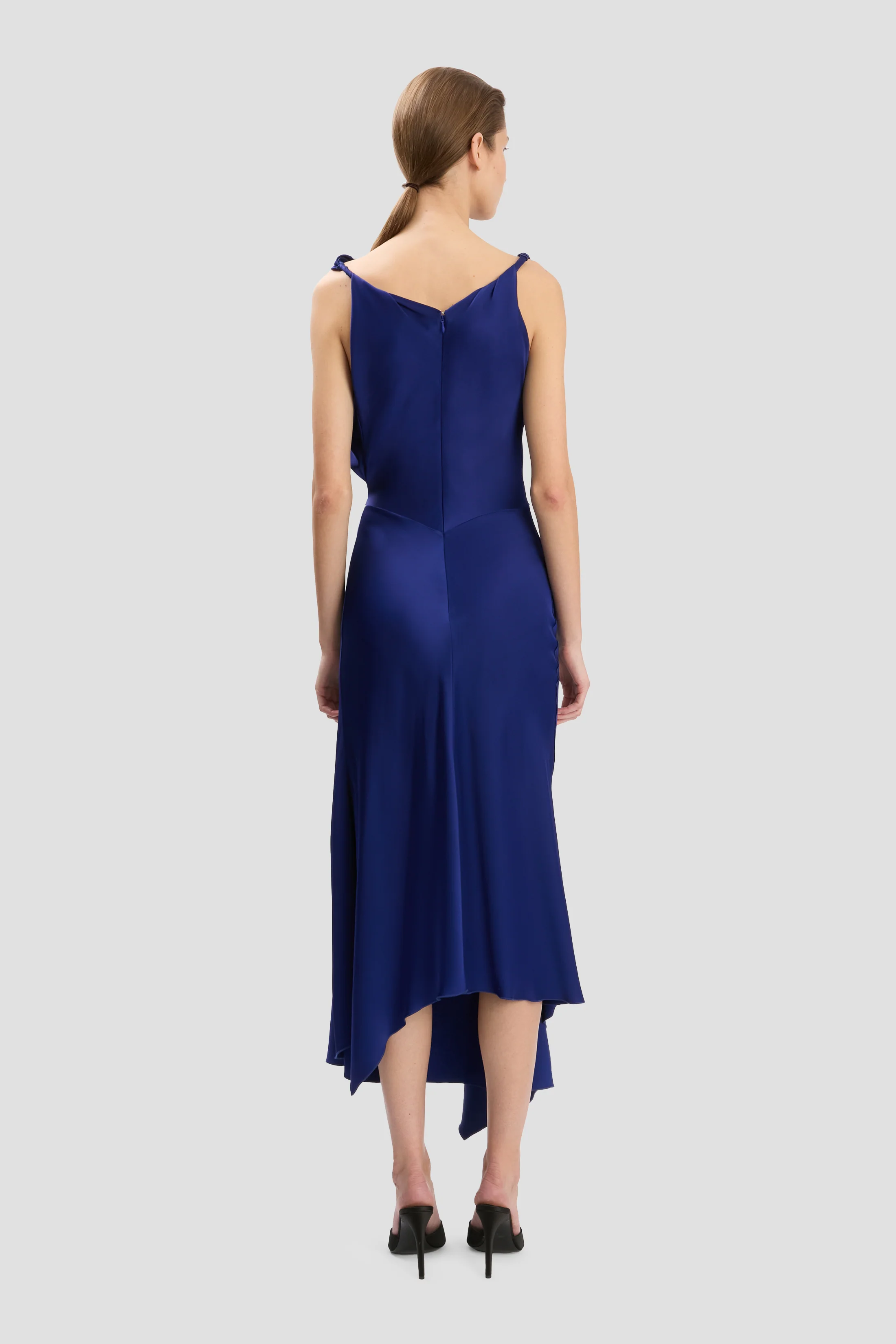 Posy Midi Dress In Bright Indigo - Image 4