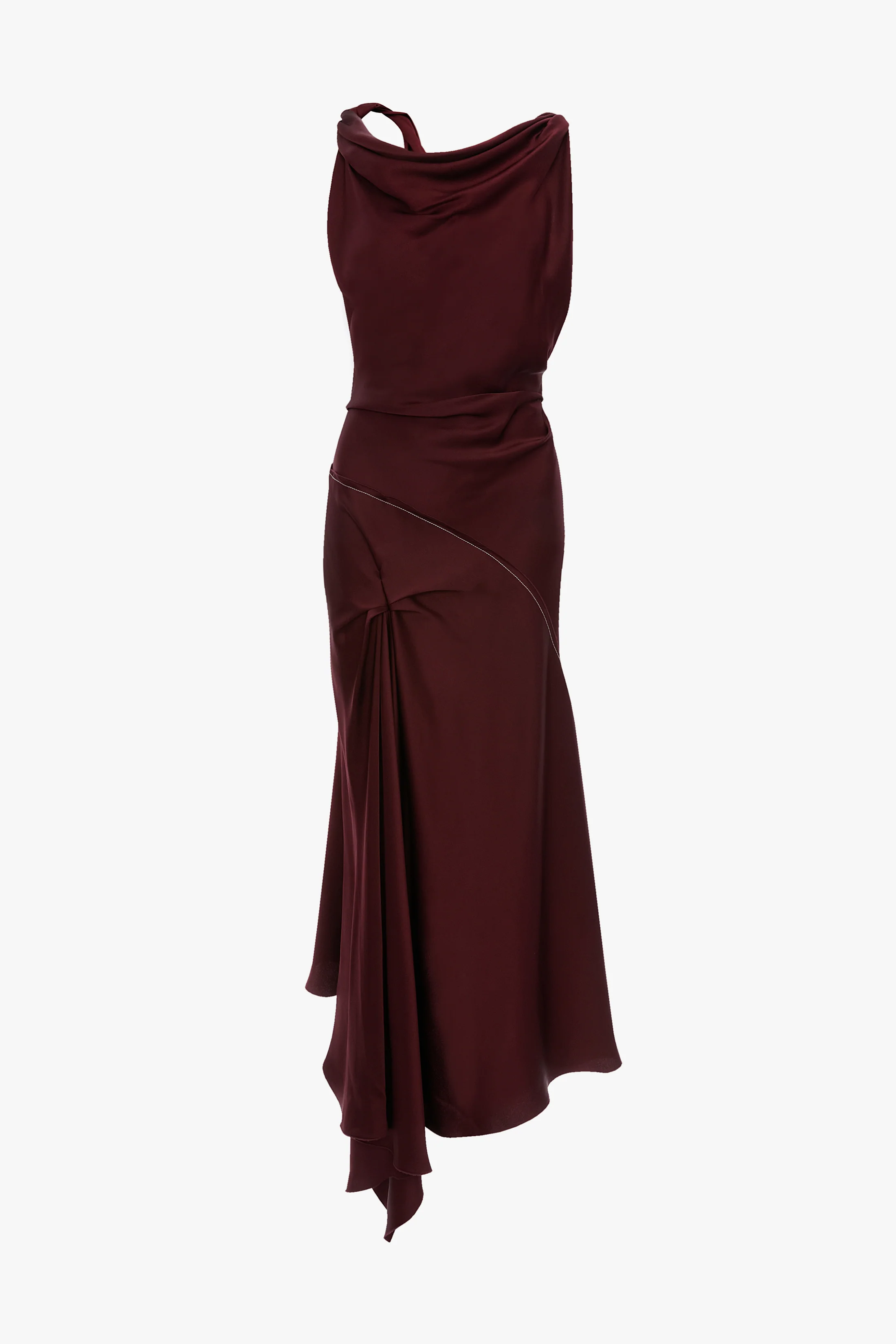 Posy Midi Dress In Cinnabar Red - Image 5