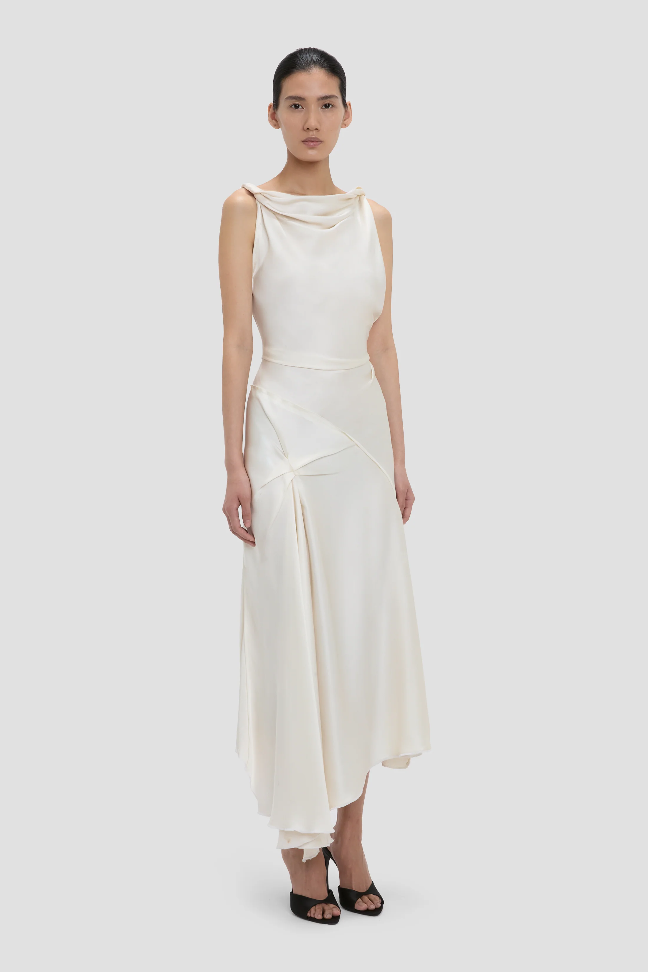 Posy Midi Dress In Ivory - Image 2