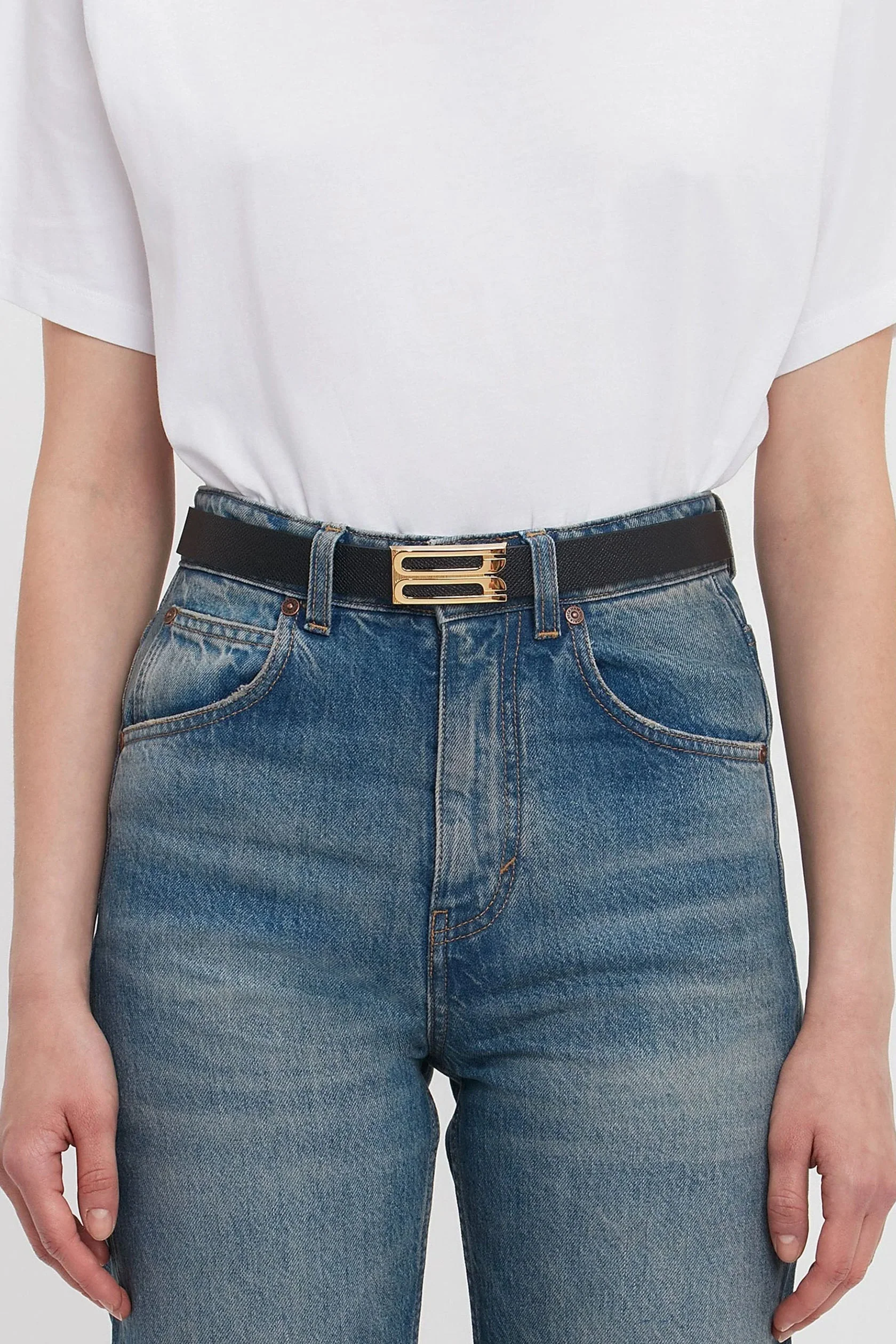 Dorian Belt In Black Grained Leather - Image 2