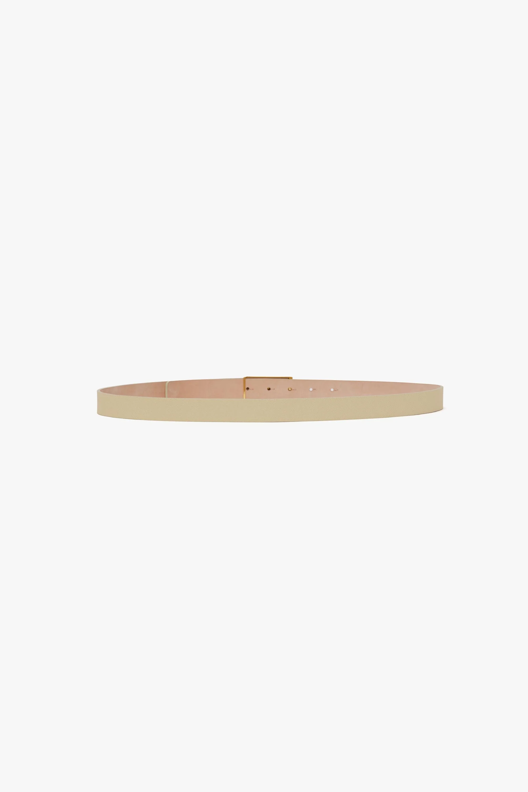 Dorian Belt In Ivory Grained Leather - Image 4