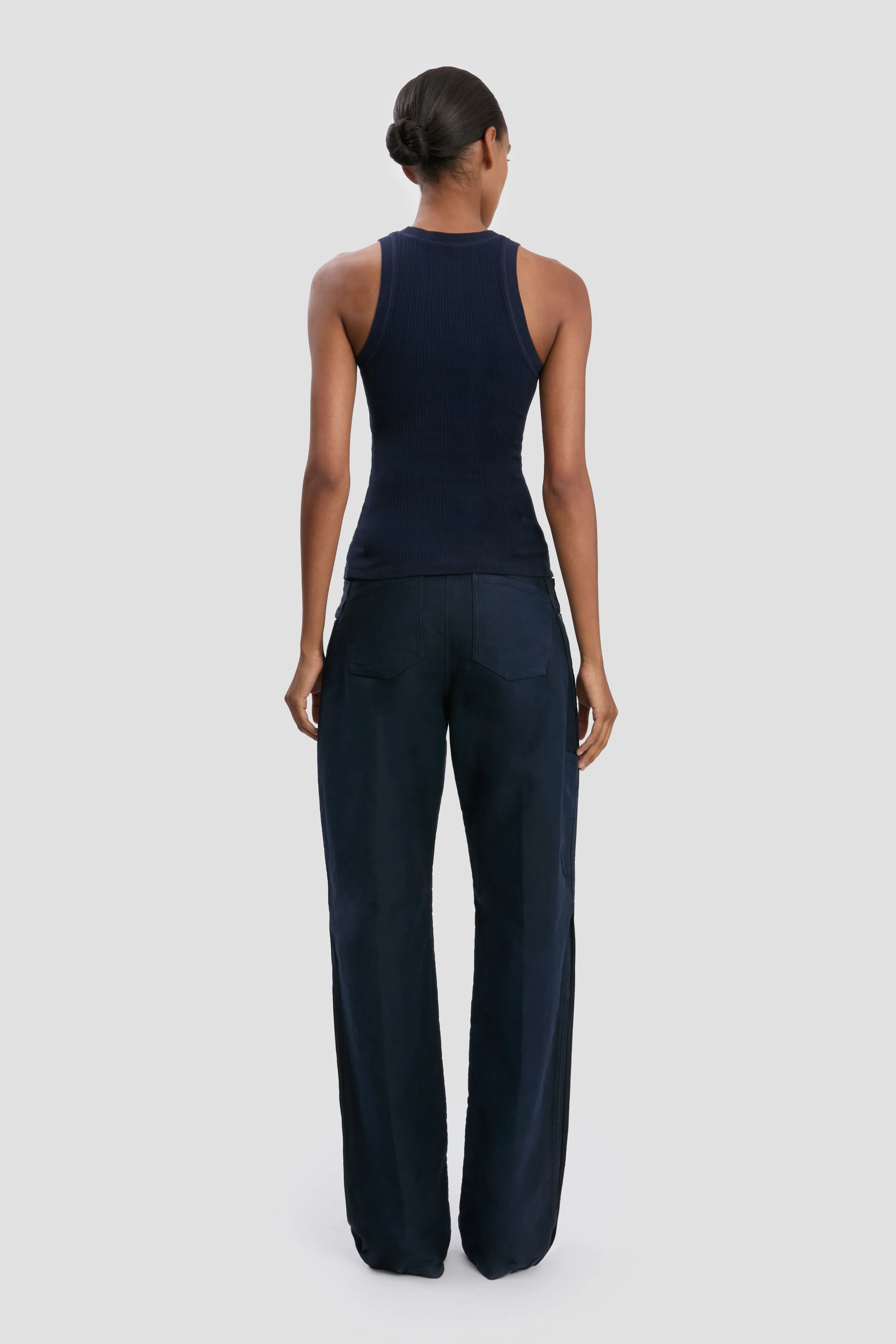 Rib Tank In Navy - Image 4