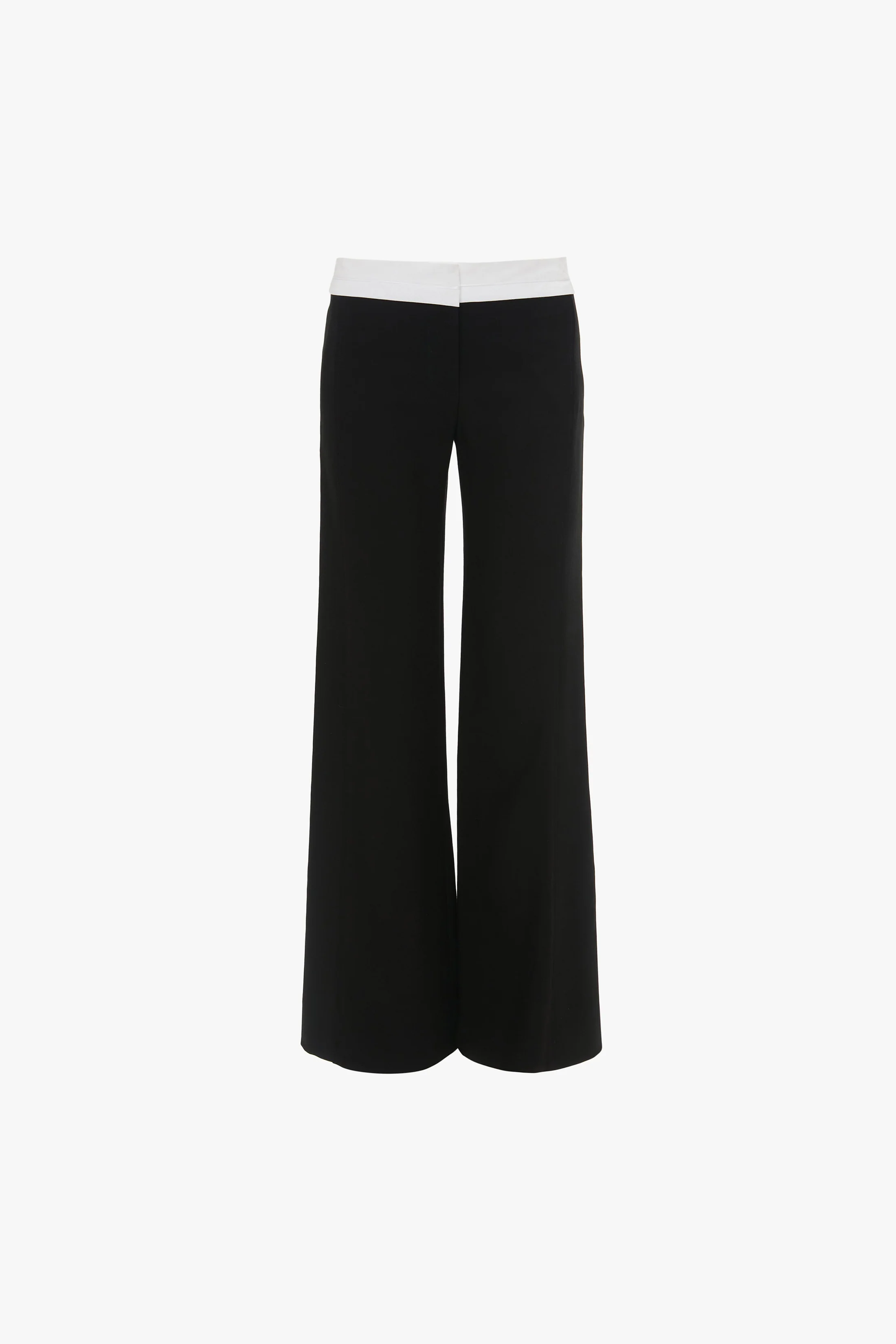 Contrast Waistband Trousers in Black - Image 4