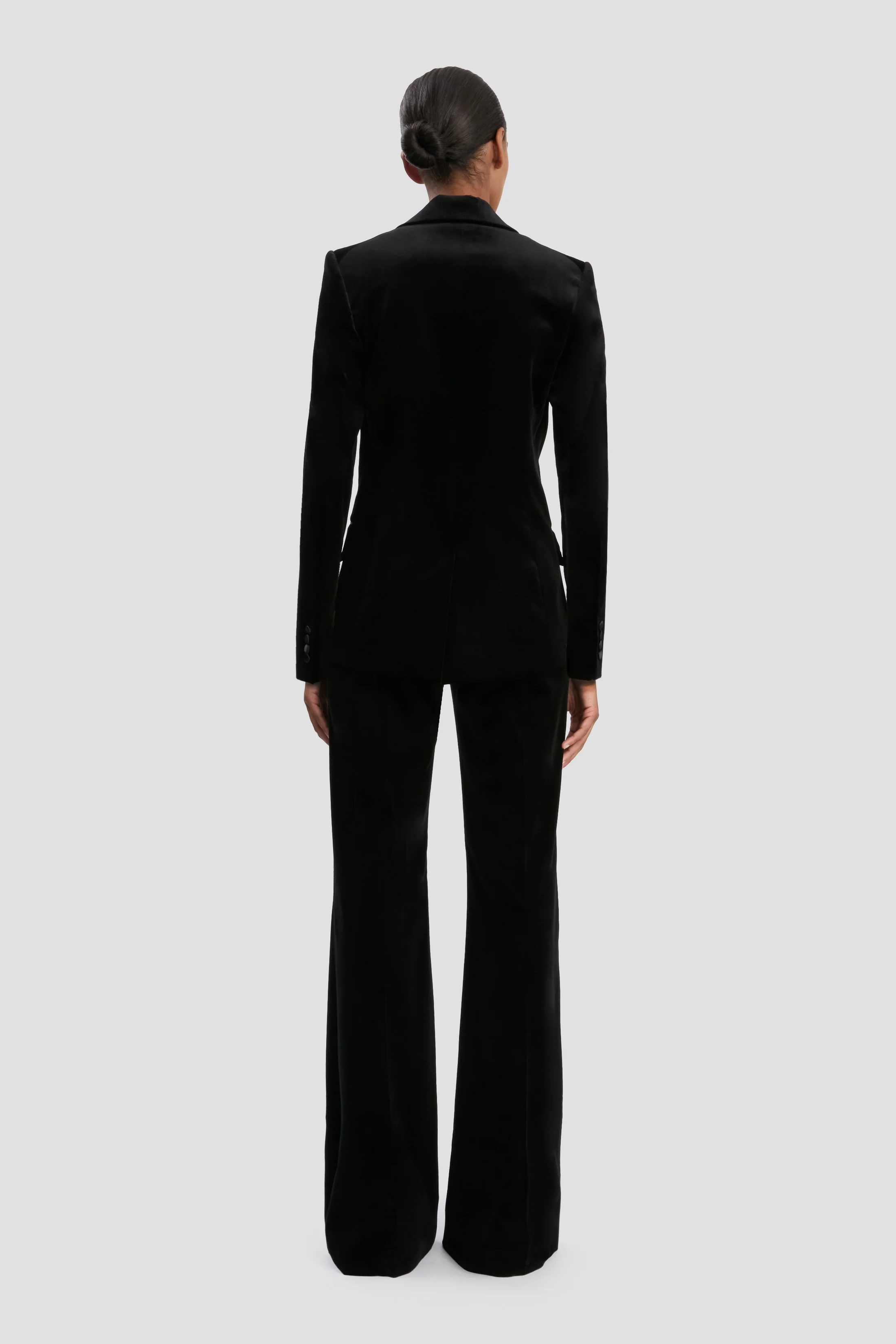 Tailored Jacket In Black Velvet - Image 4
