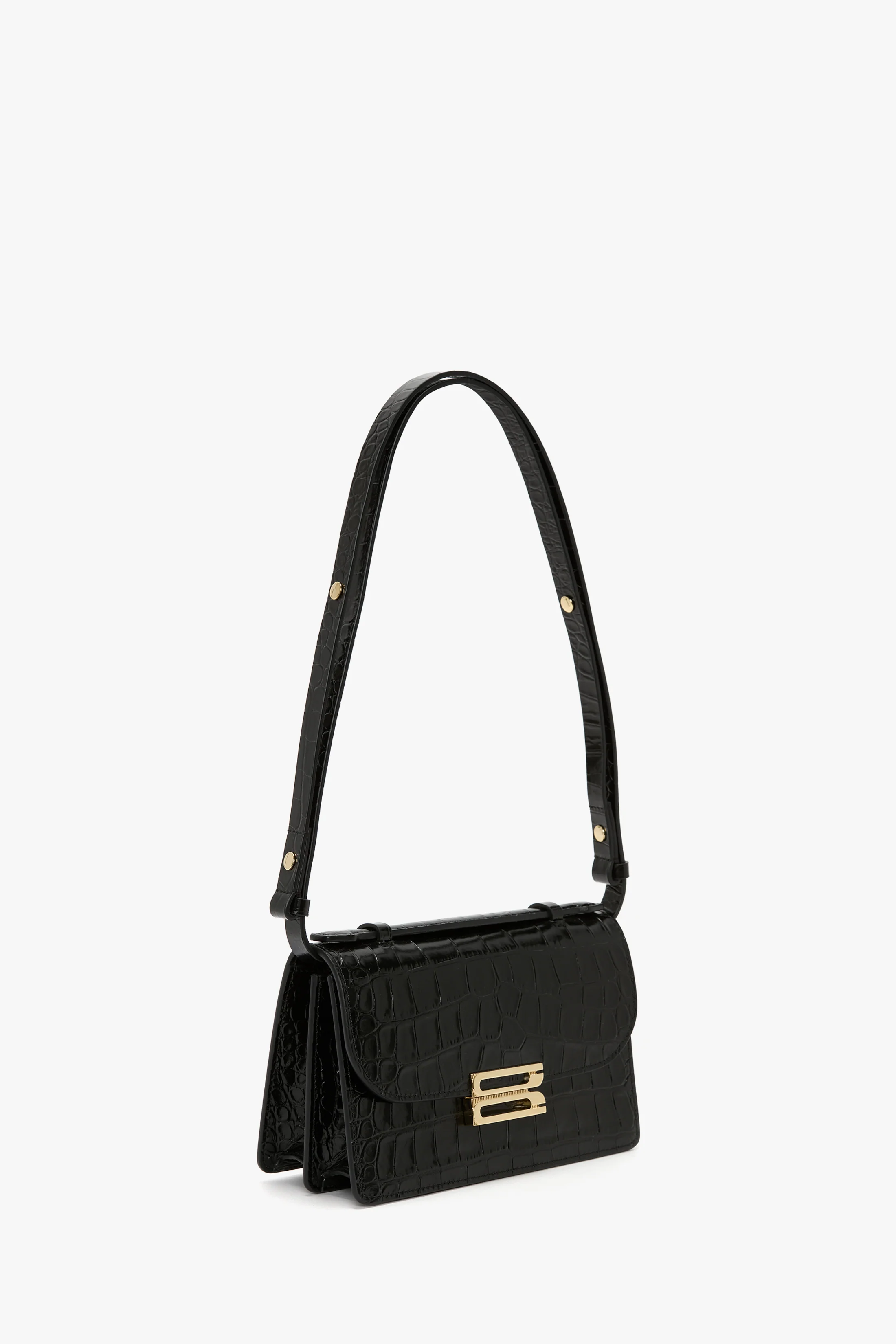 Dorian Bag Small In Embossed Black Leather - Image 2