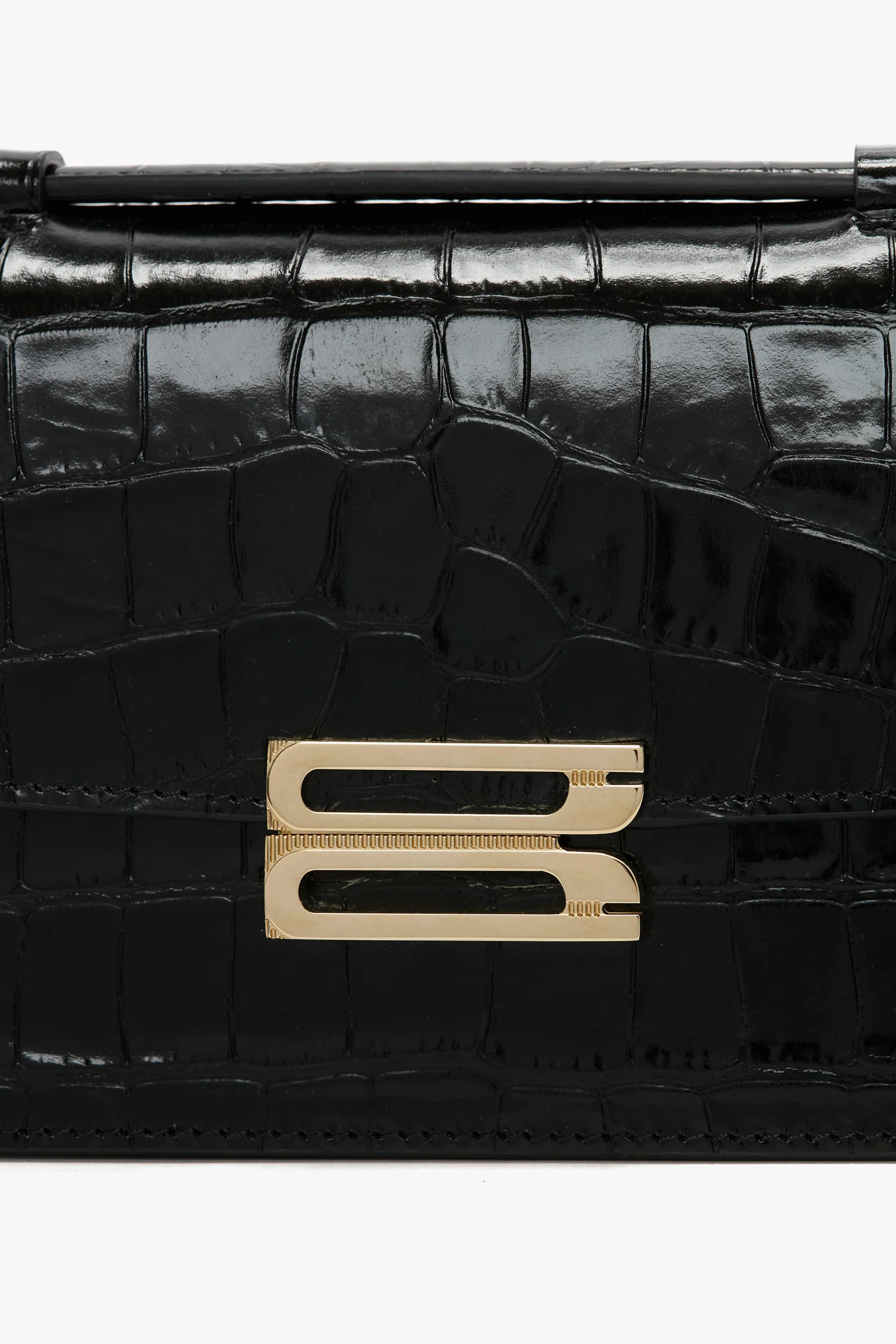 Dorian Bag Small In Embossed Black Leather - Image 3