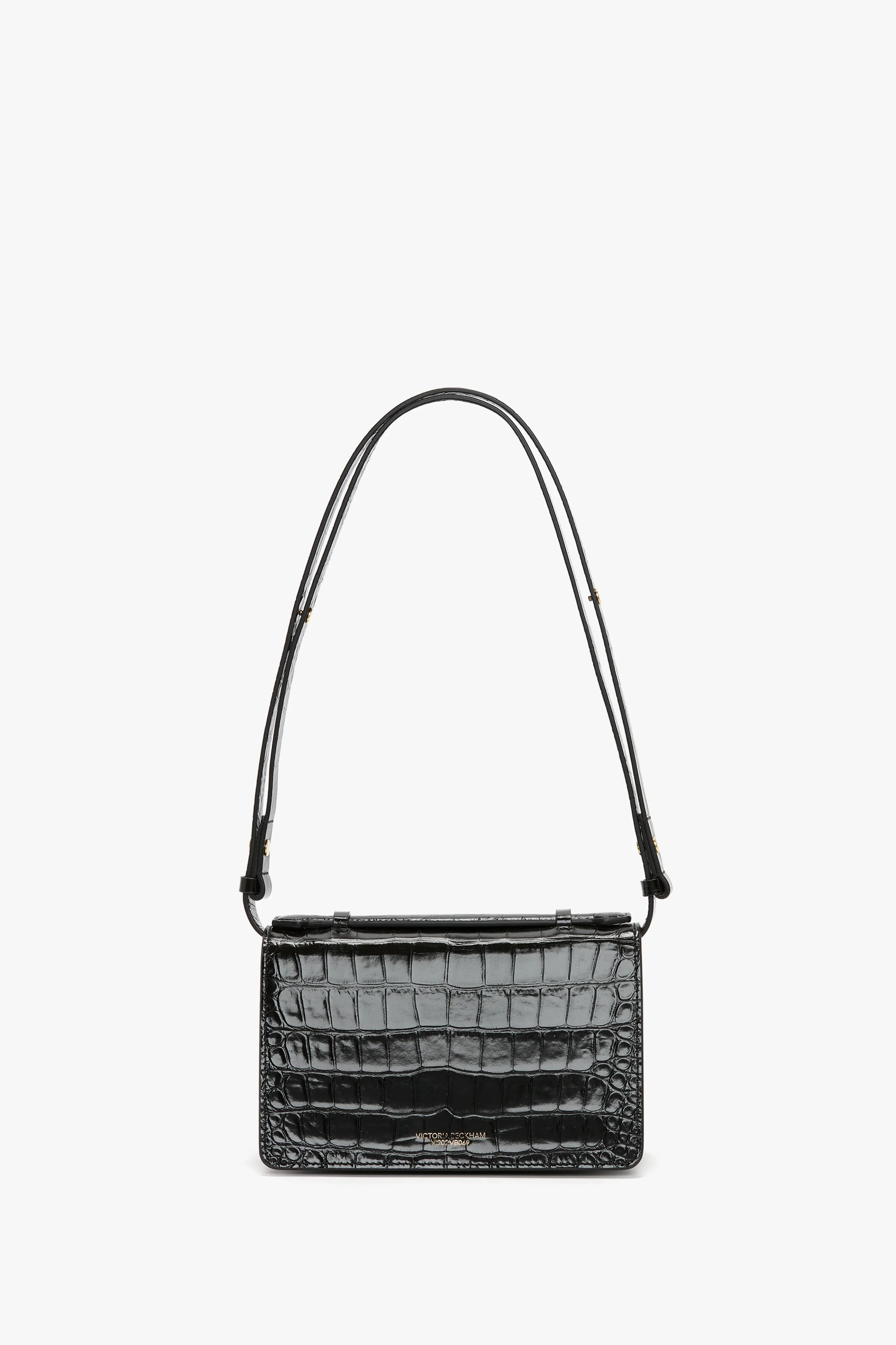 Dorian Bag Small In Embossed Black Leather - Image 4