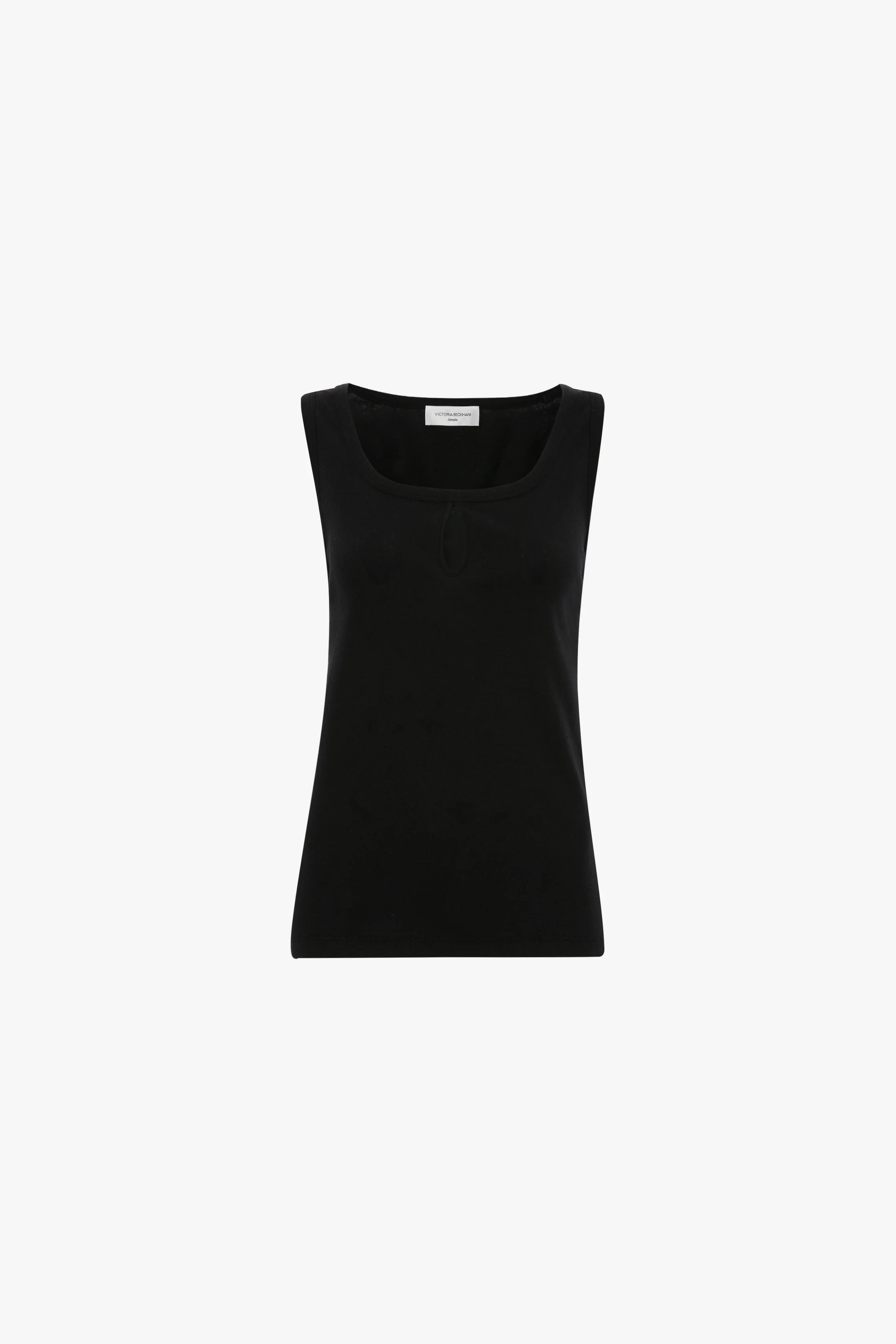 Split Tank Top In Black - Image 5