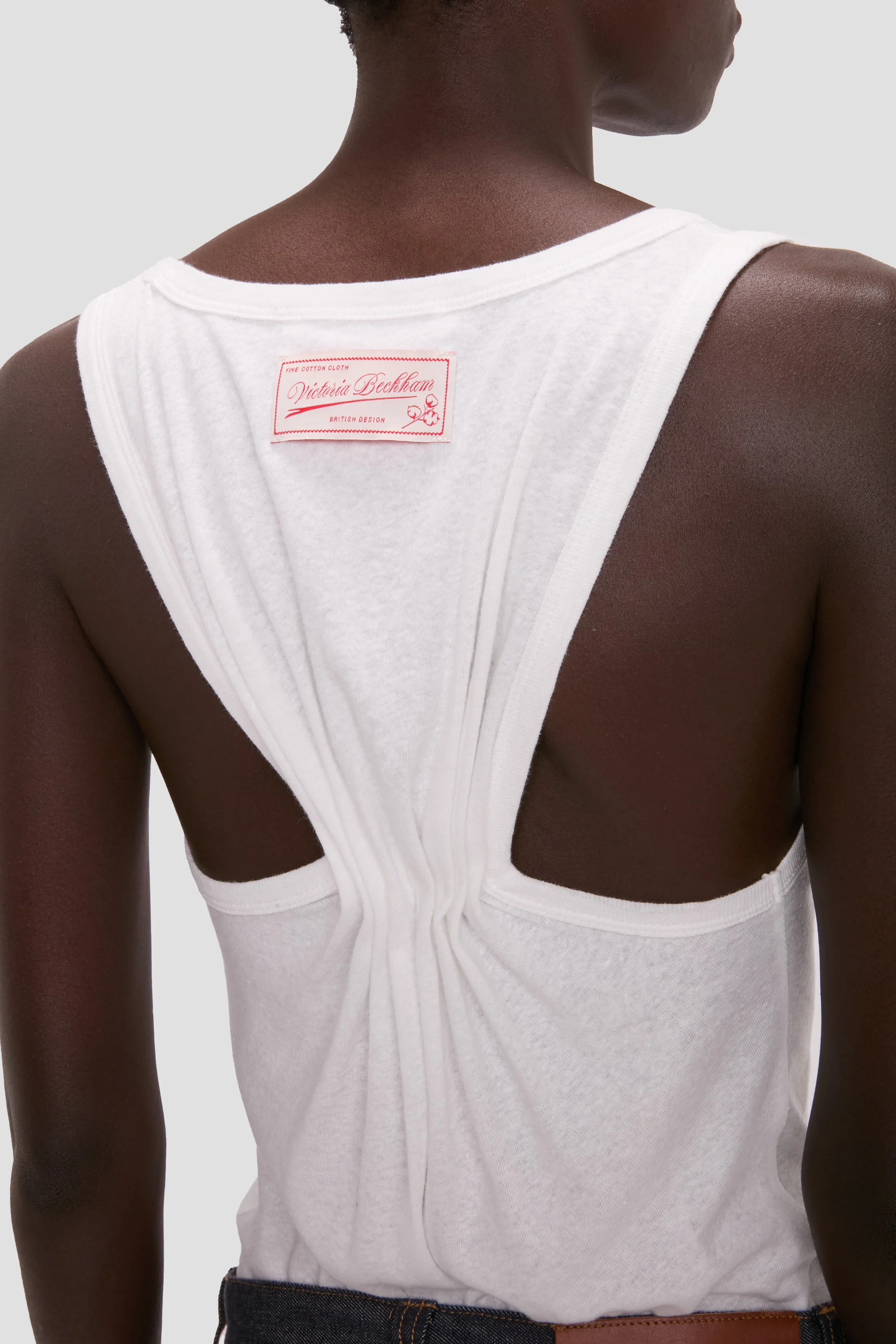 Split Tank Top In White - Image 3