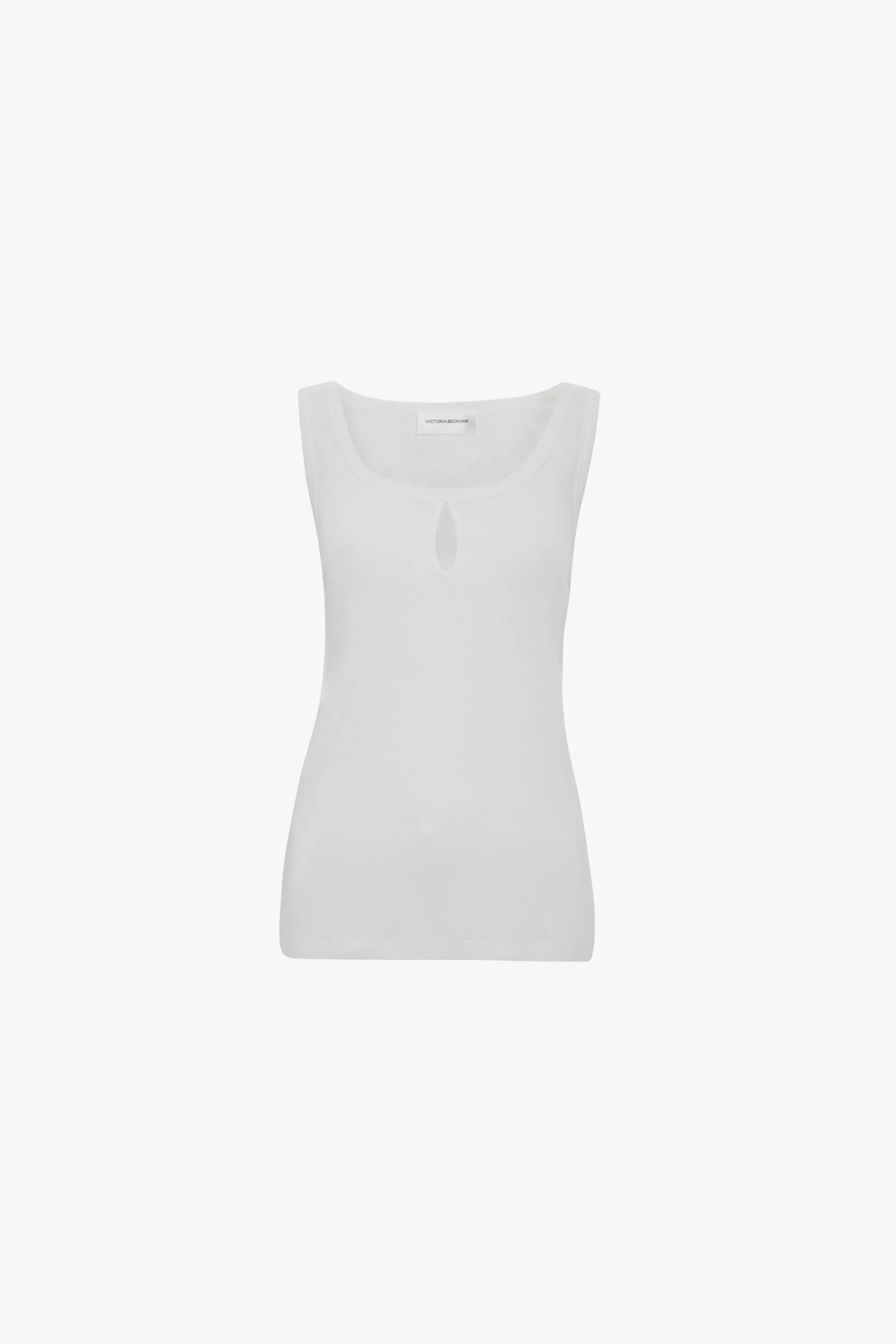 Split Tank Top In White - Image 5