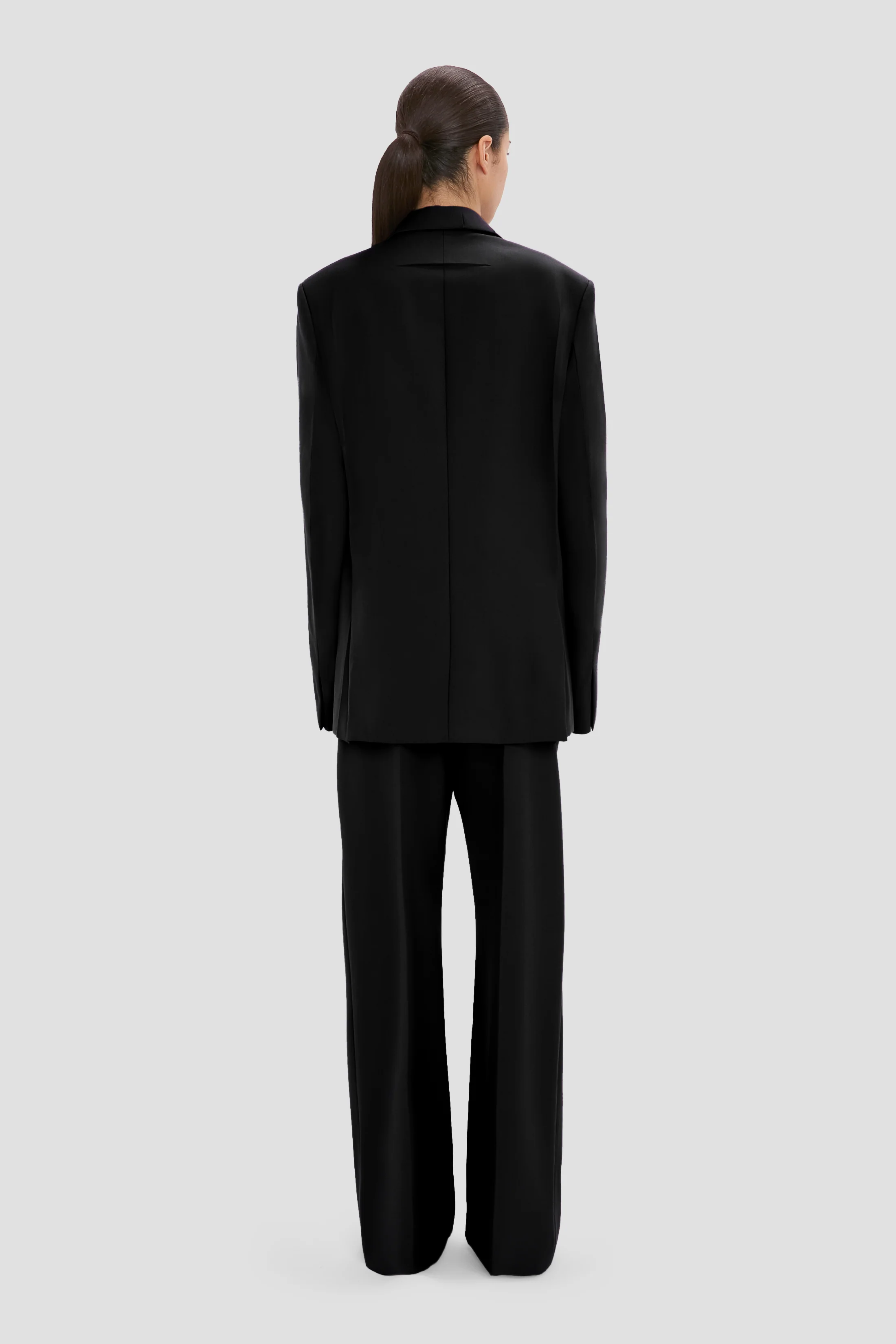 Step Collar Tailored Jacket In Black - Image 3