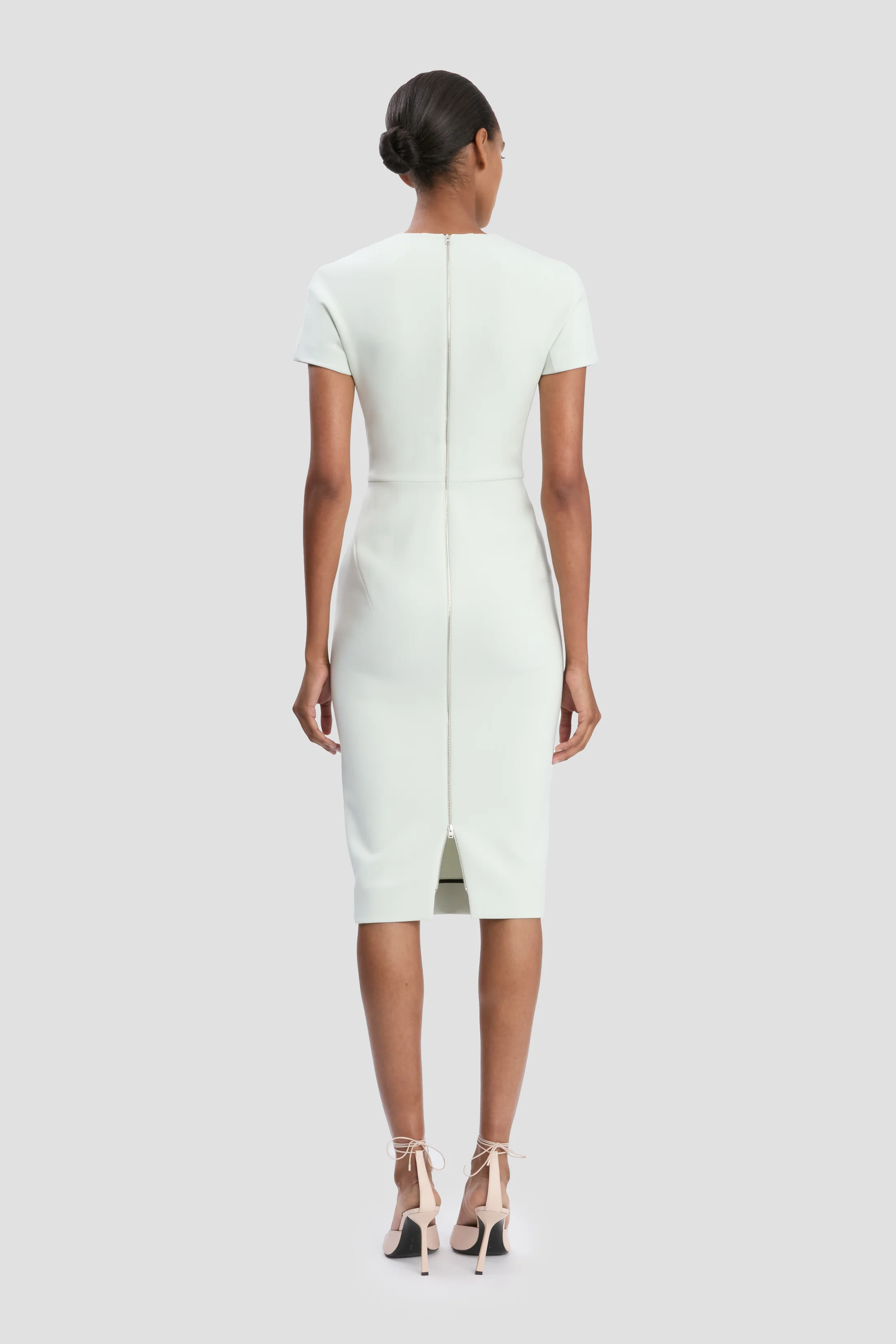 Fitted T-Shirt Dress In Aloe - Image 4