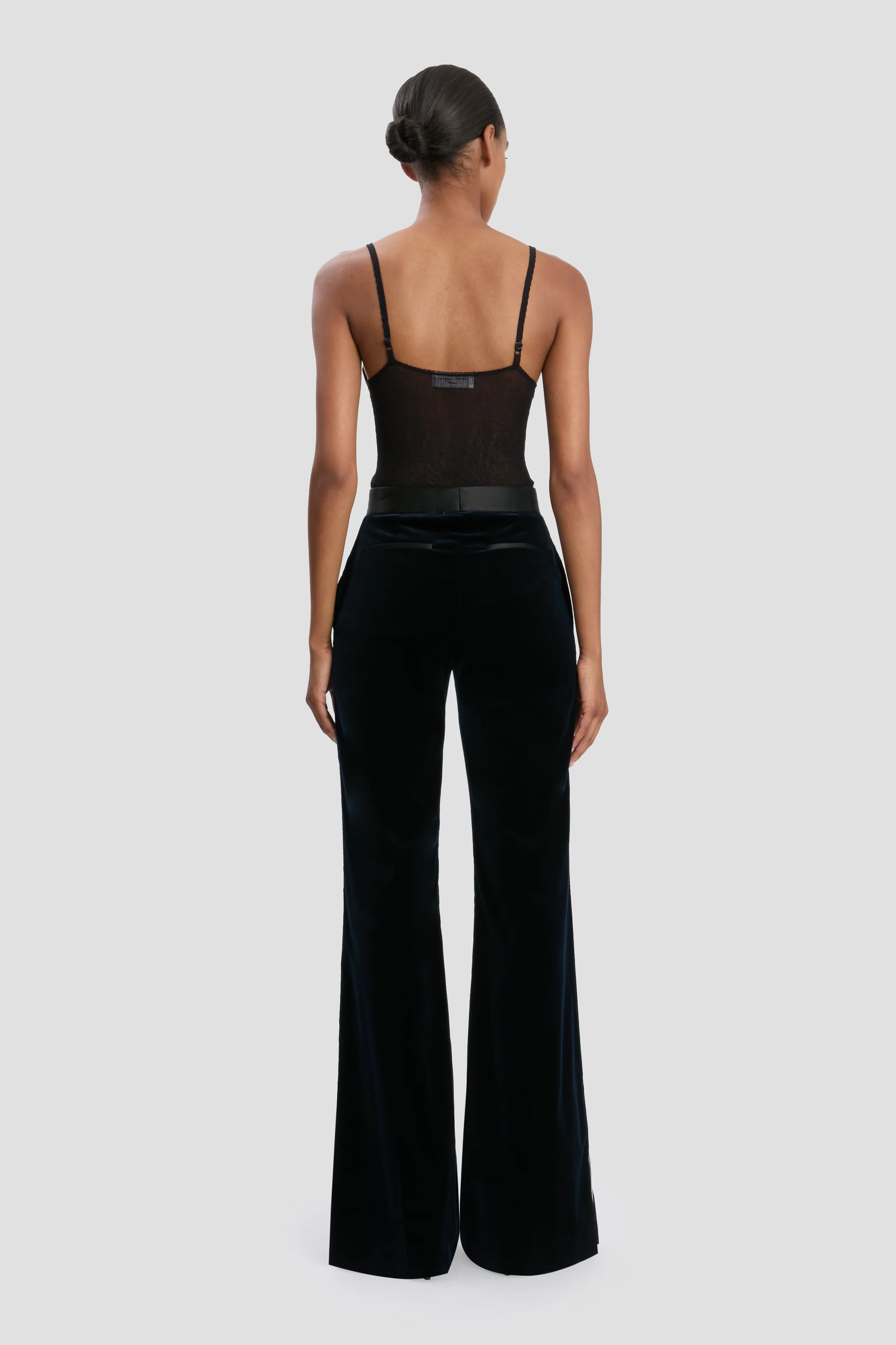 Alina Trouser In Midnight Velvet - Image 4