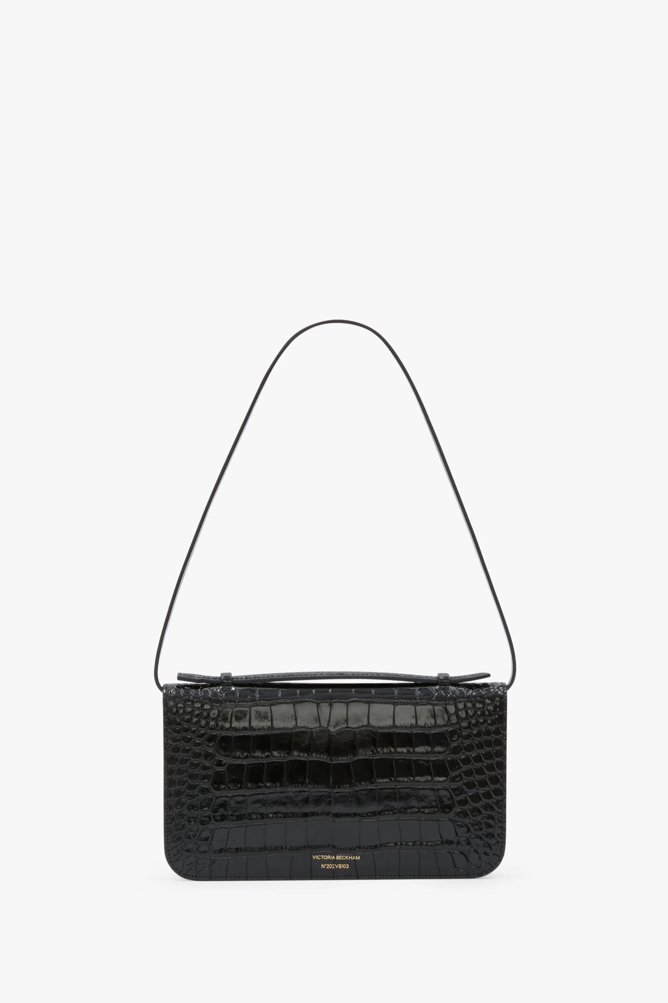 Dorian Pochette In Embossed Black Leather - Image 4