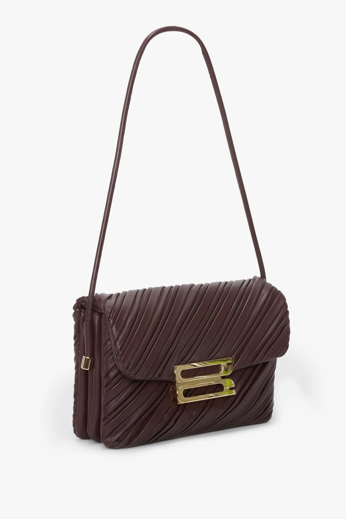Soft Dorian Bag In Burgundy Pleated Leather - Image 3