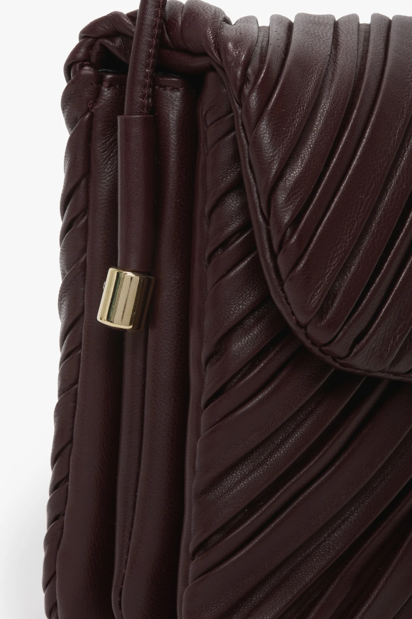 Soft Dorian Bag In Burgundy Pleated Leather - Image 4