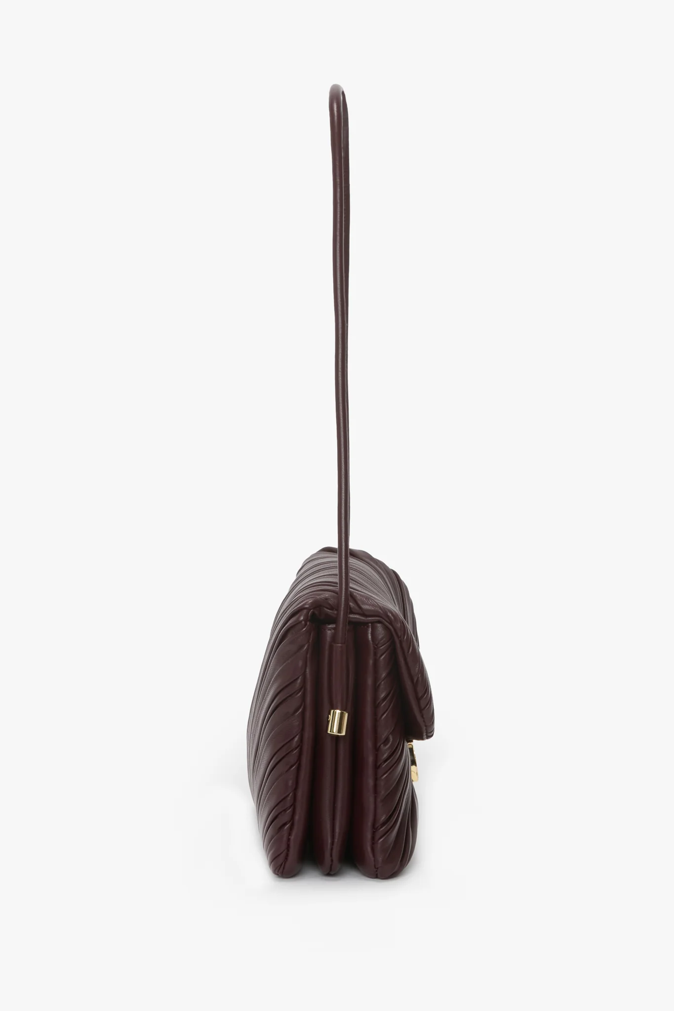 Soft Dorian Bag In Burgundy Pleated Leather - Image 6