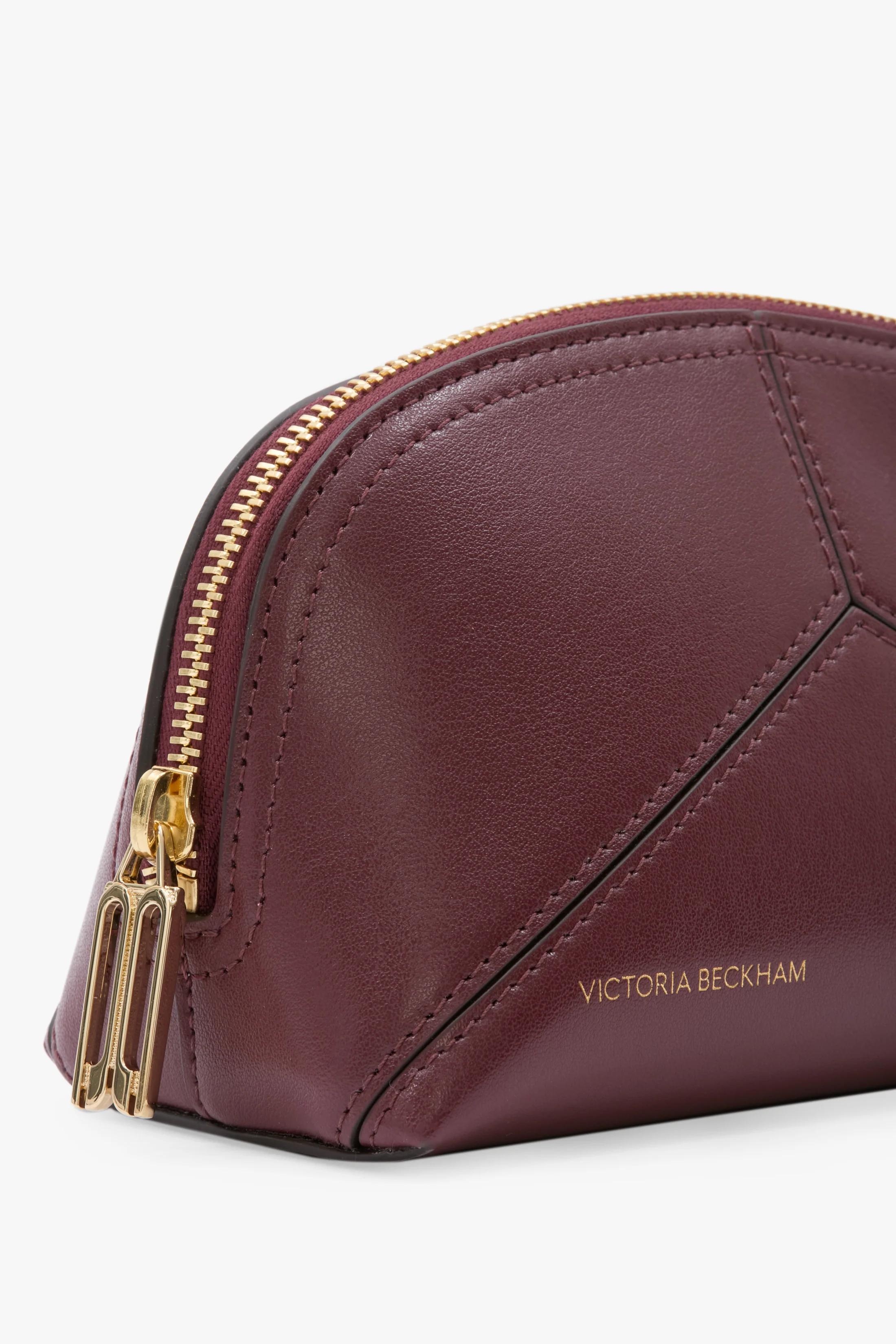 Victoria Mini Travel Pouch In Burgundy Smooth Leather - Image 4