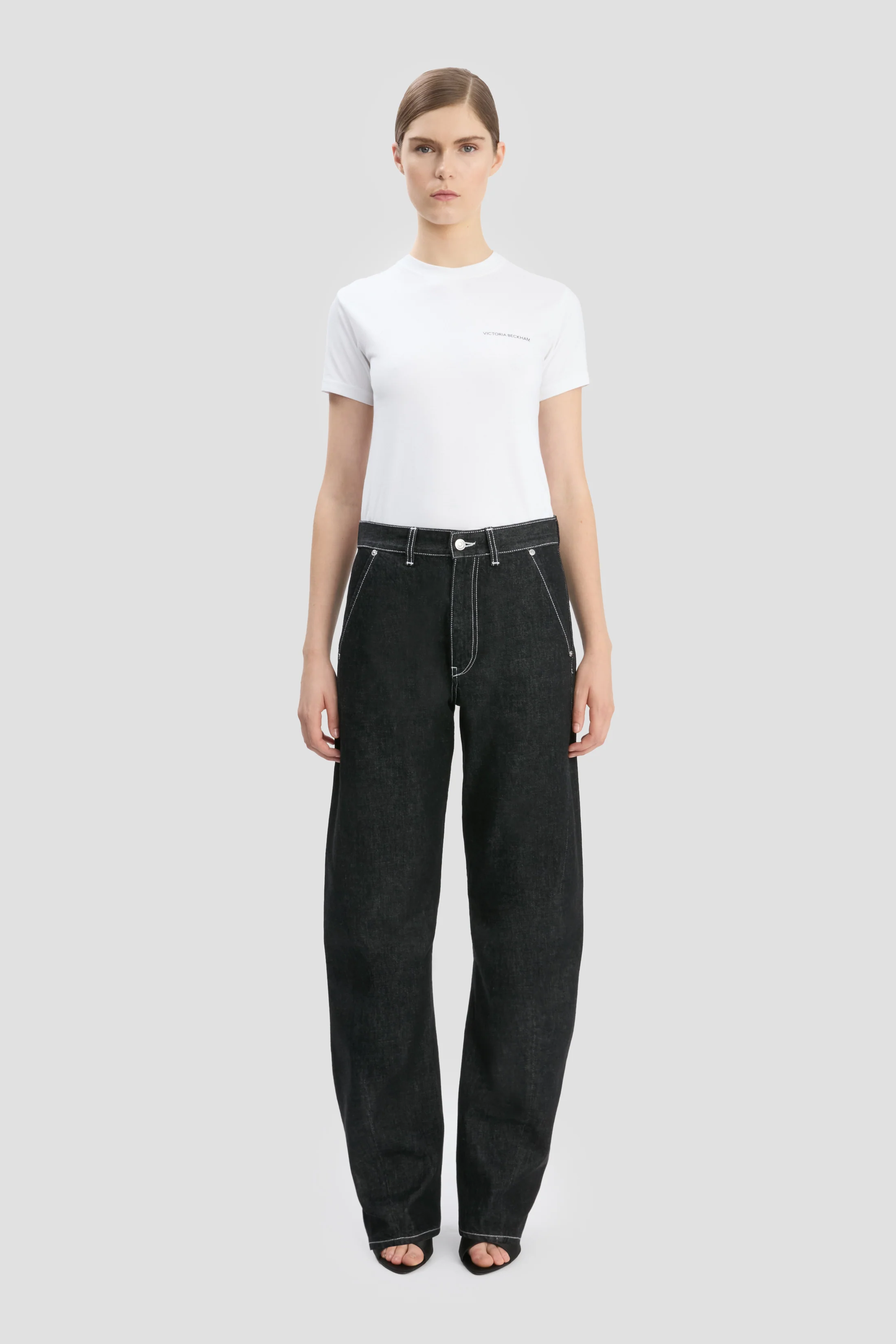 Twisted Slouch Jean In Washed Black