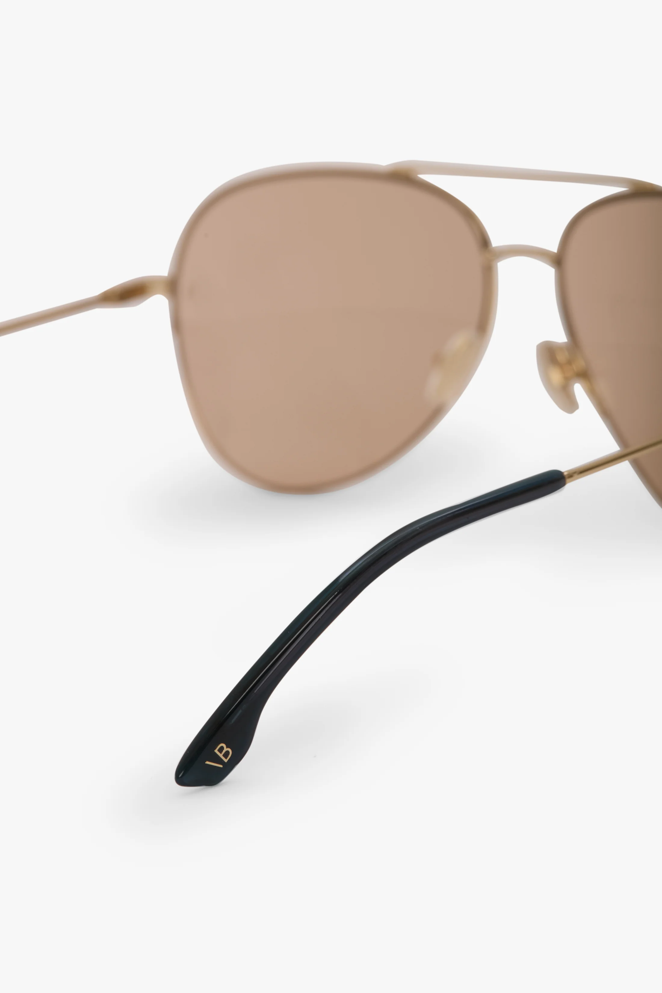 Metal Pilot Sunglass In Gold Blue - Image 6