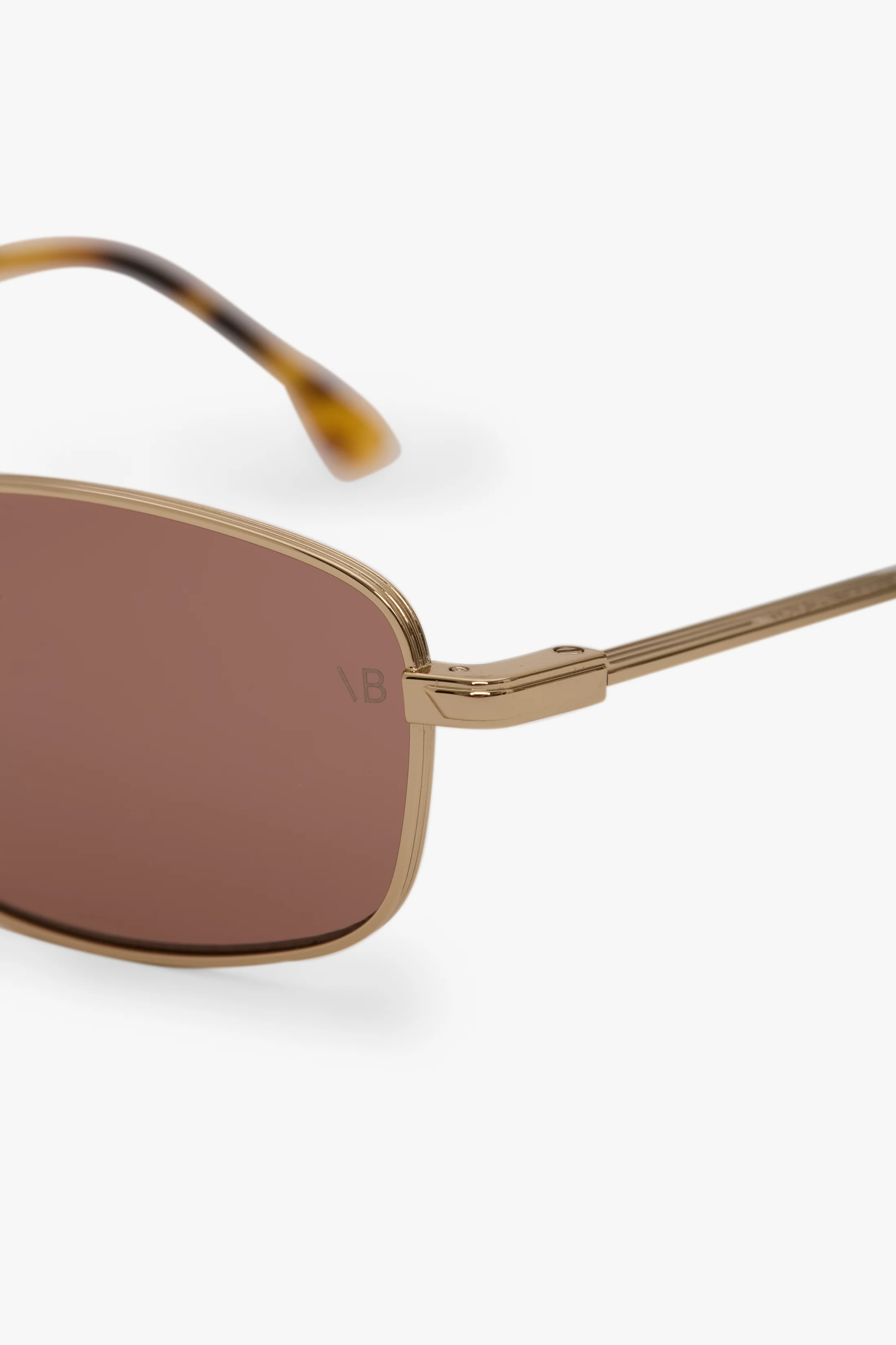Metal Sunglasses In Gold Honey Havana - Image 4