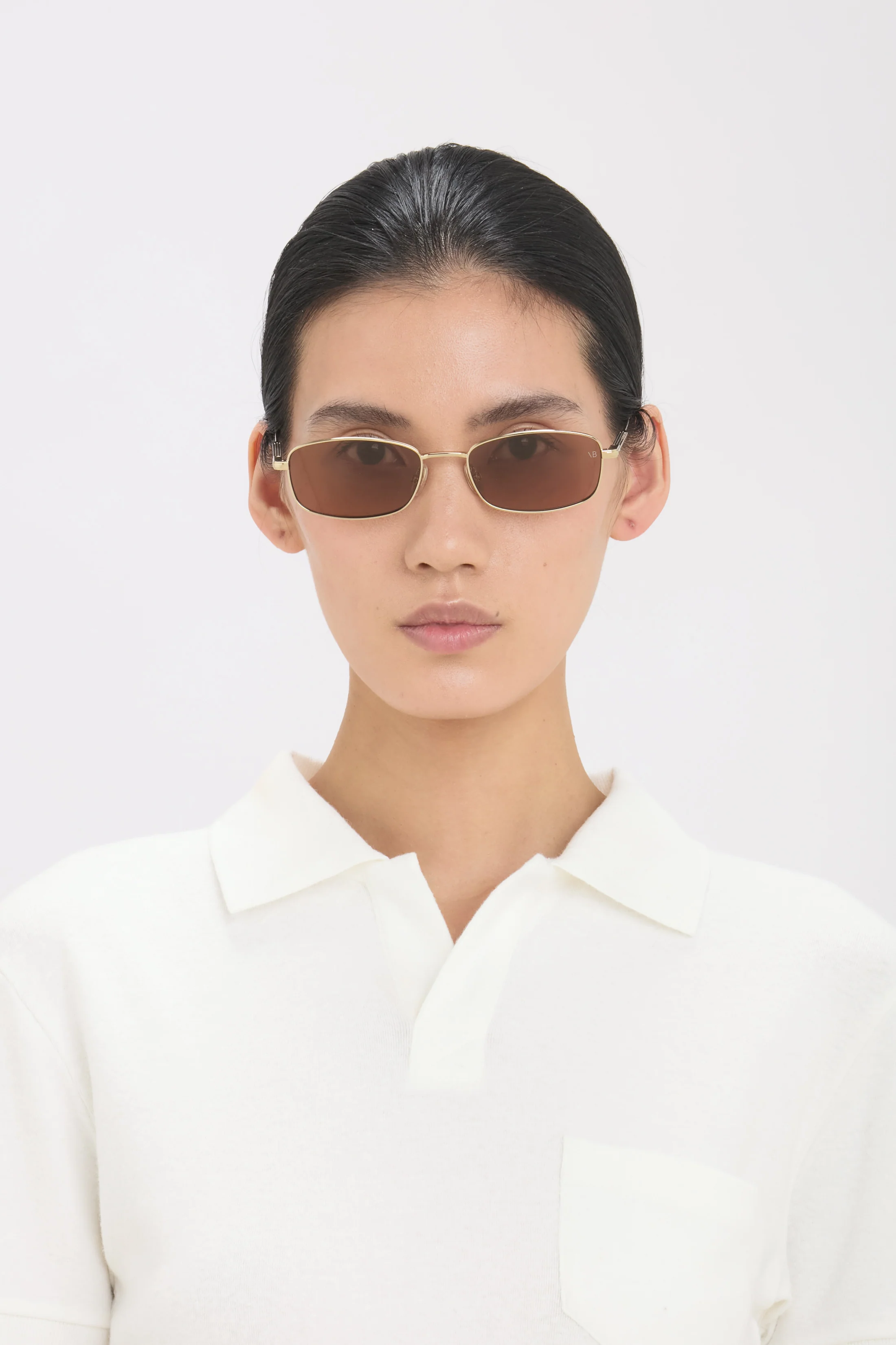 Metal Sunglasses In Gold Honey Havana - Image 7