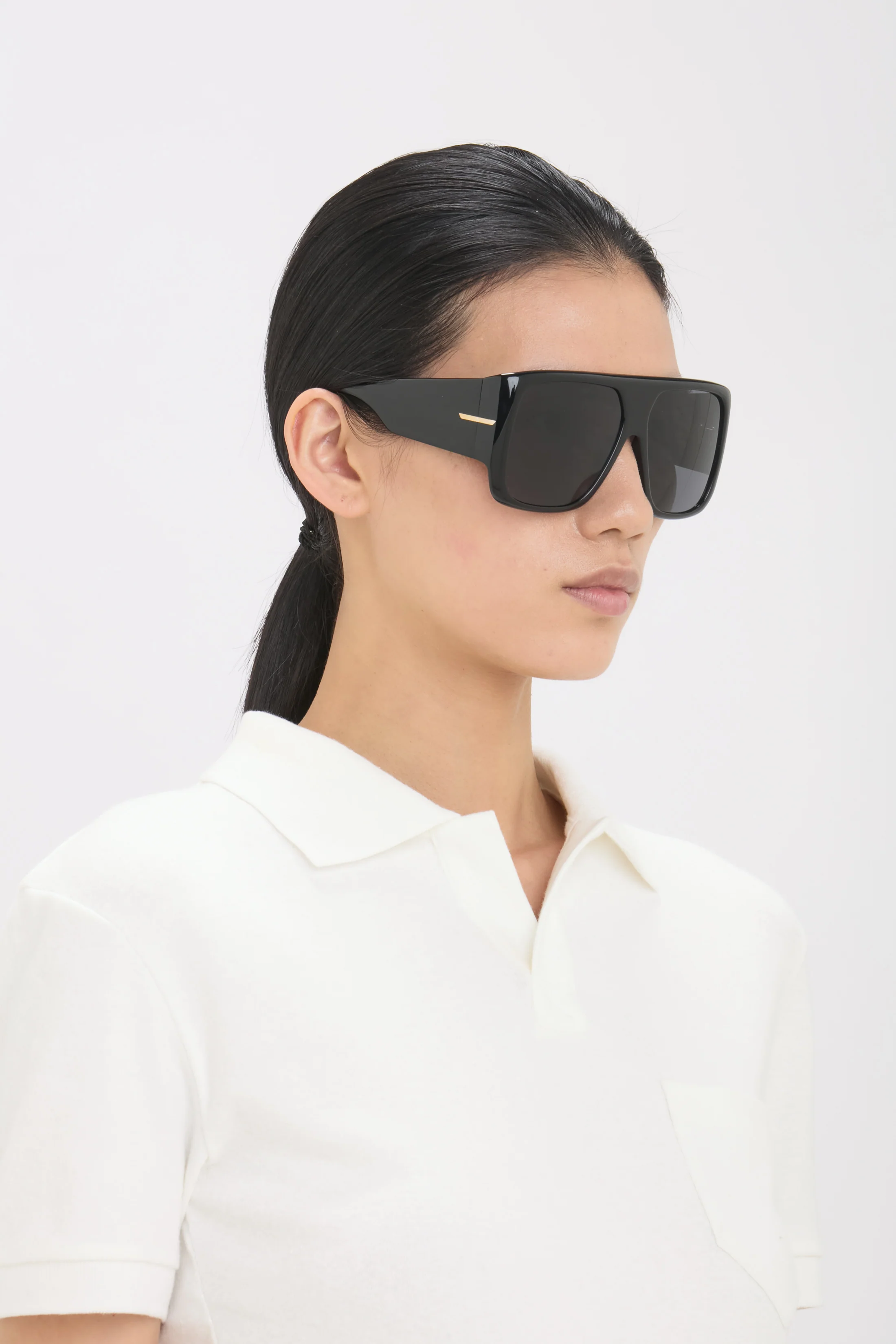 Oversized Soft Square Acetate Frame In Black - Image 2