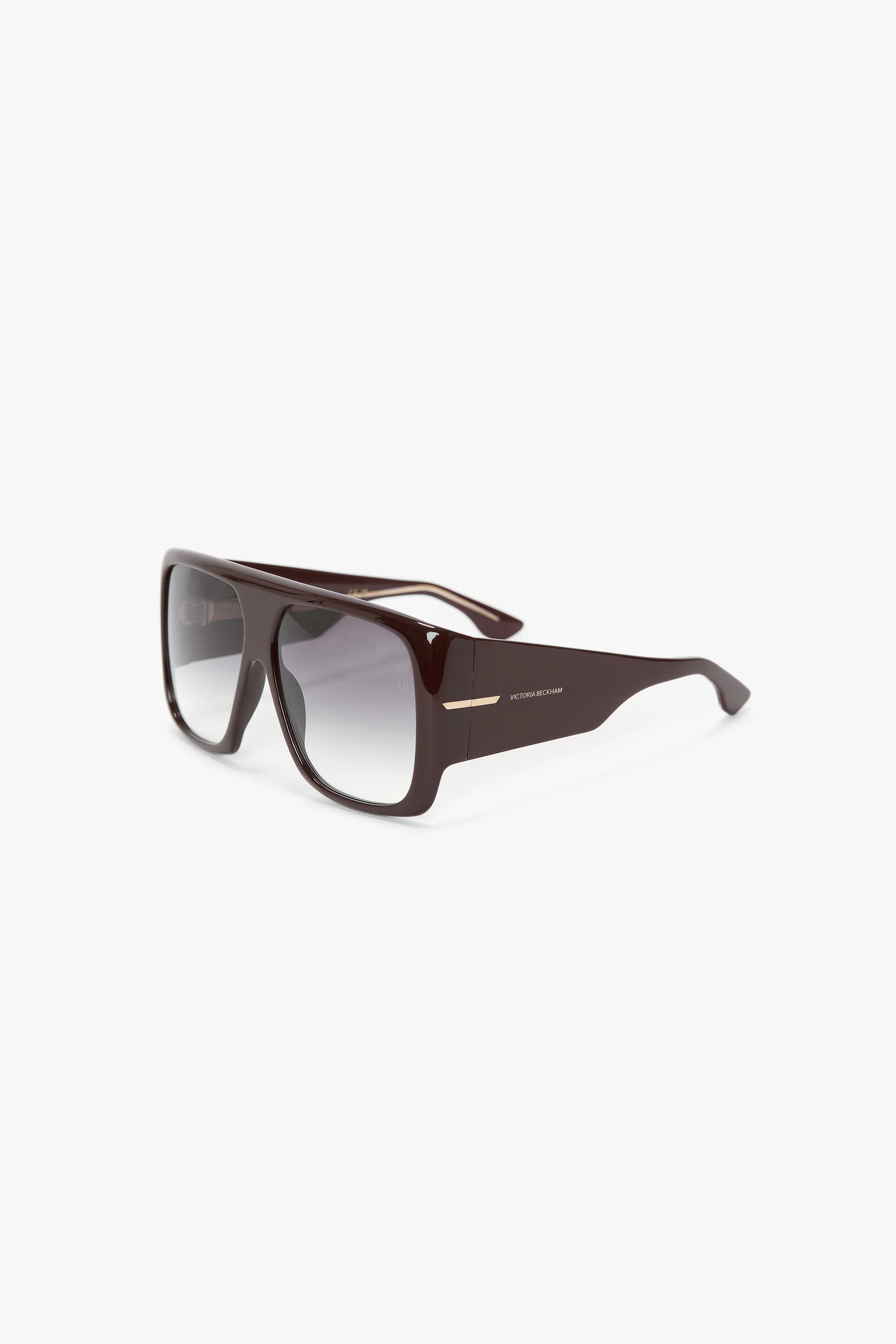 Oversized Soft Square Acetate Frame In Burgundy - Image 2