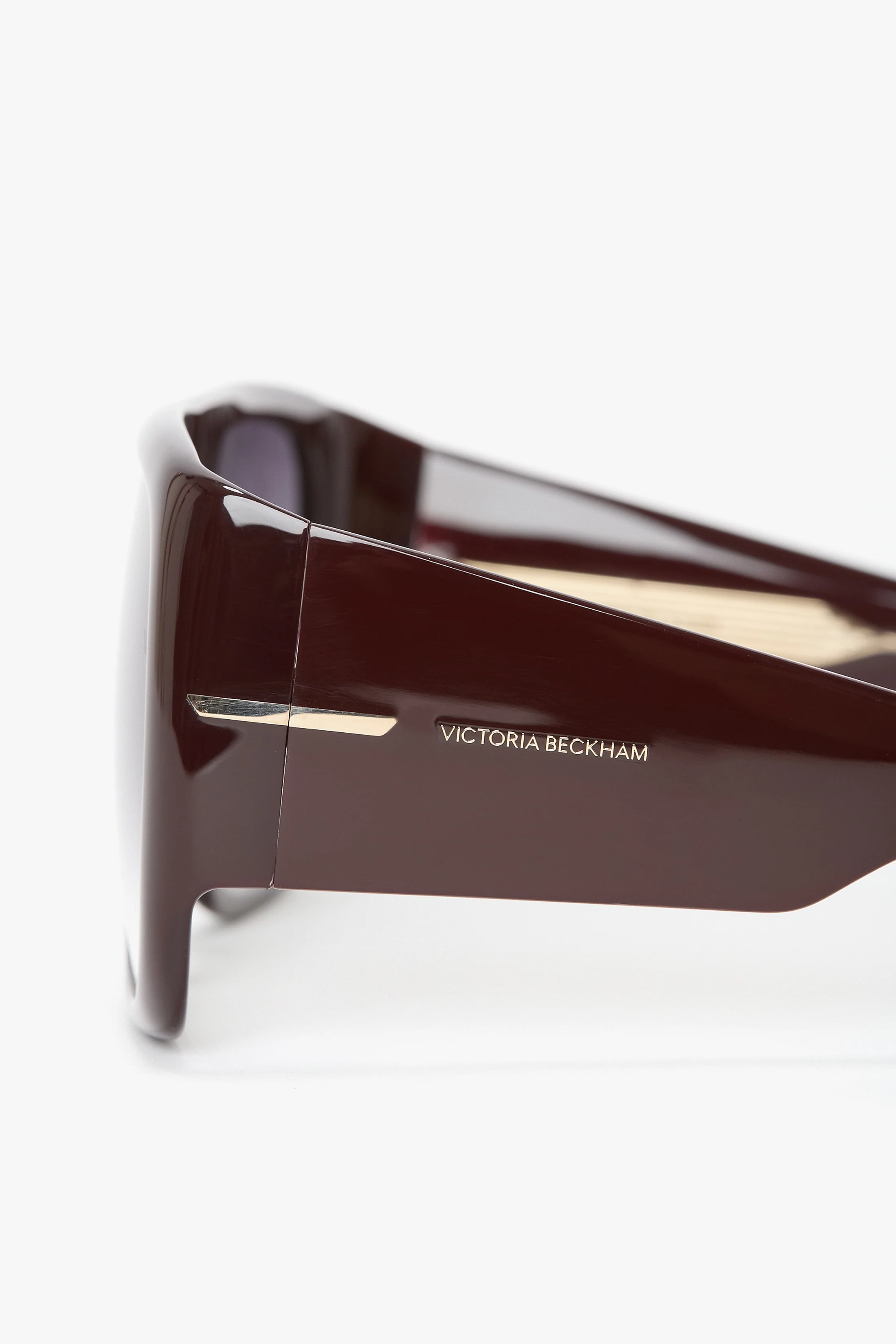 Oversized Soft Square Acetate Frame In Burgundy - Image 4