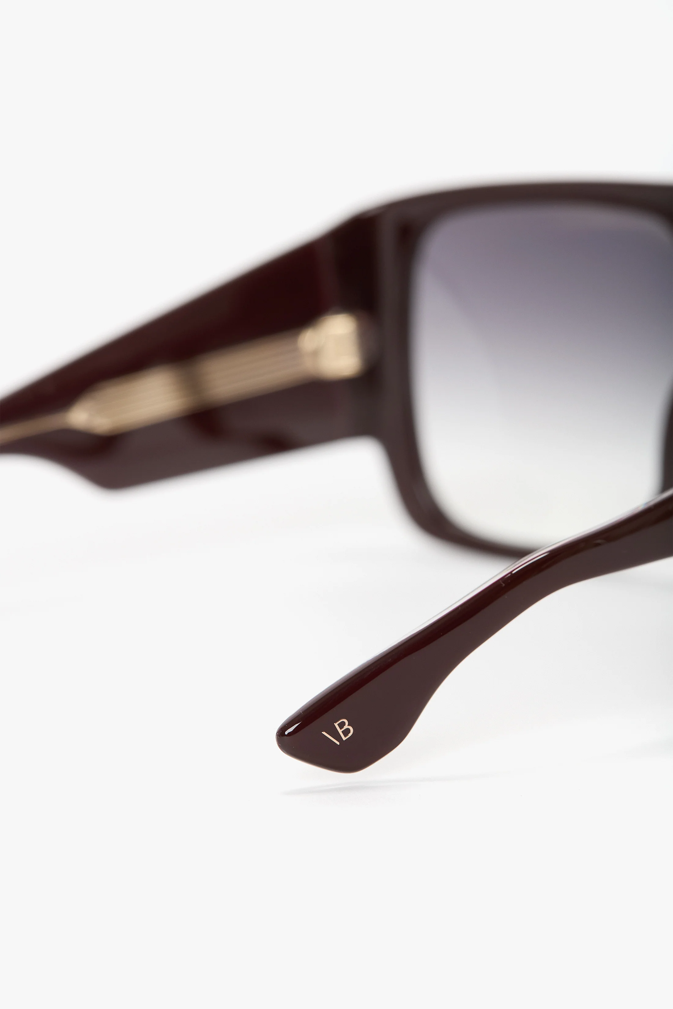 Oversized Soft Square Acetate Frame In Burgundy - Image 5