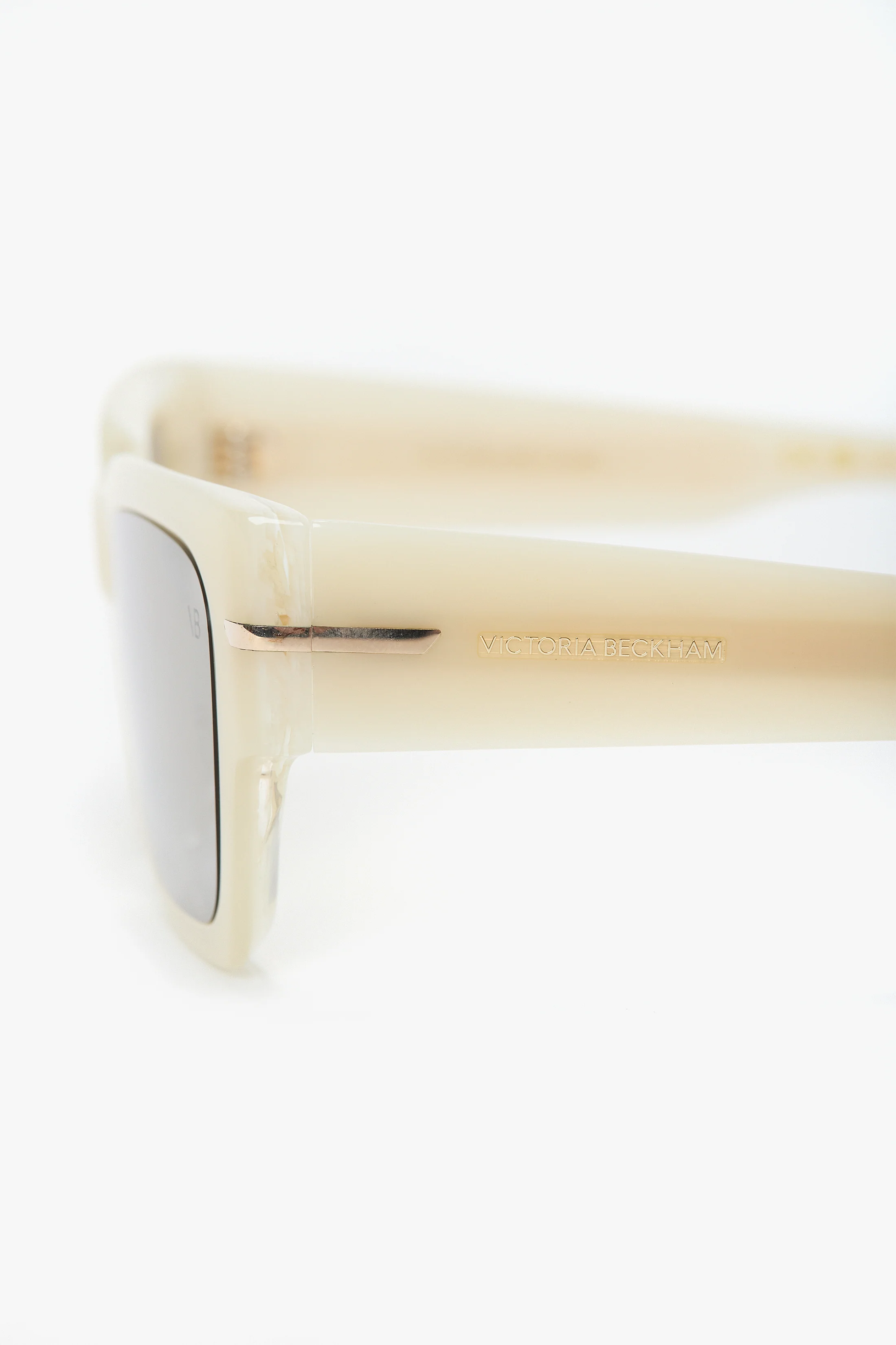Acetate Sunglasses In Ivory Marble - Image 5