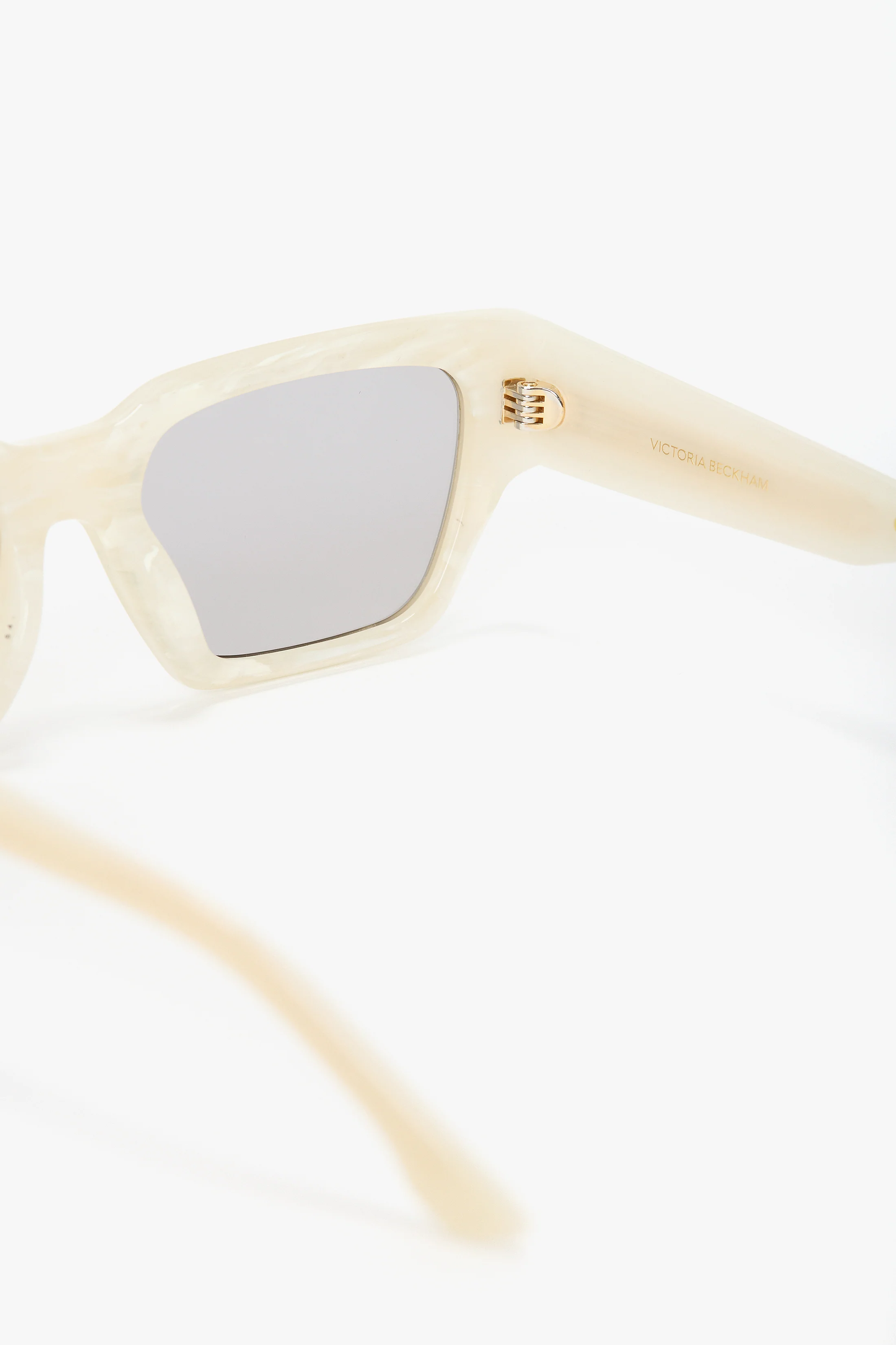 Acetate Sunglasses In Ivory Marble - Image 6