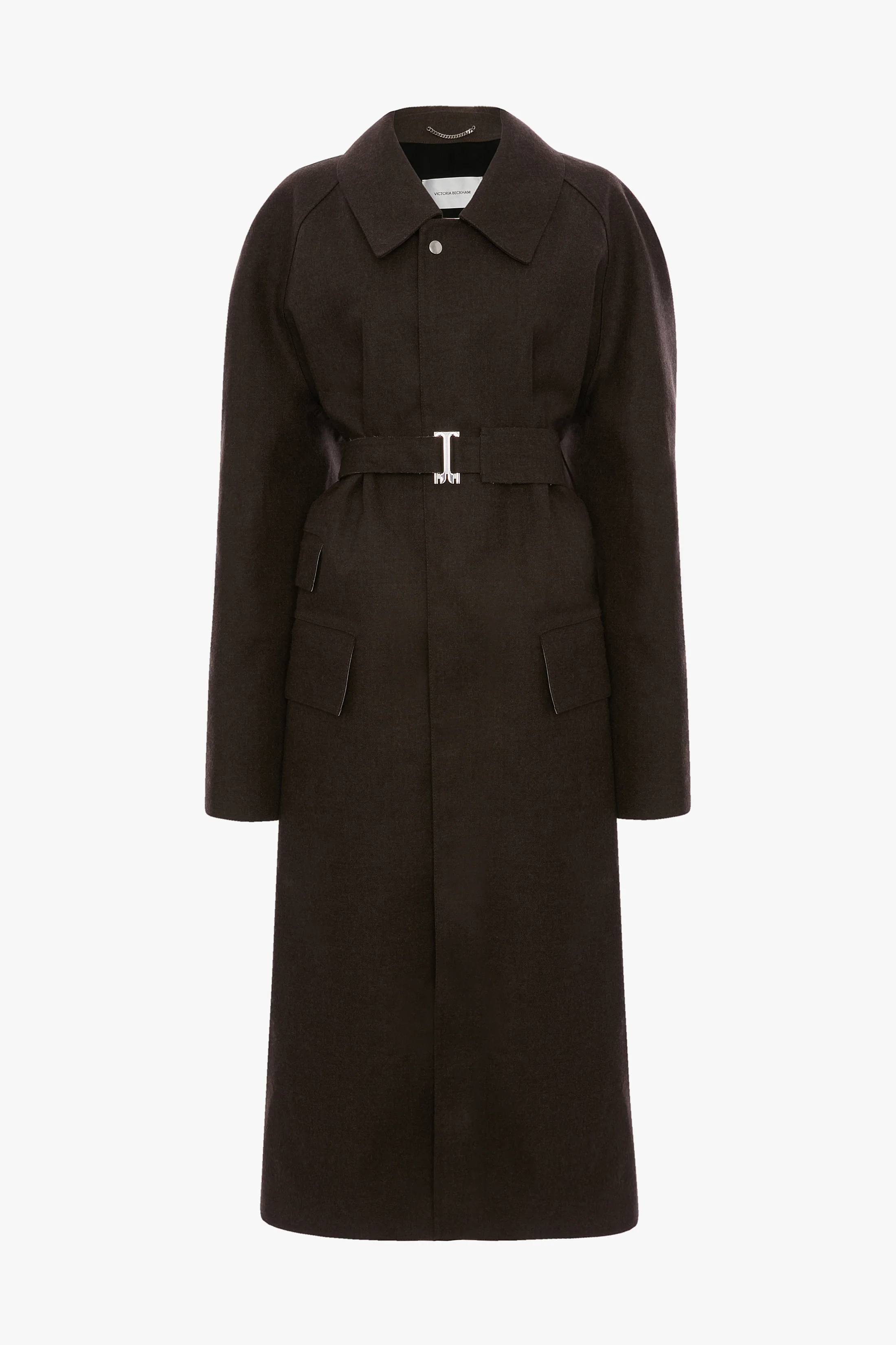 Victoria Beckham X Mackintosh Belted Trench In Brown - Image 3