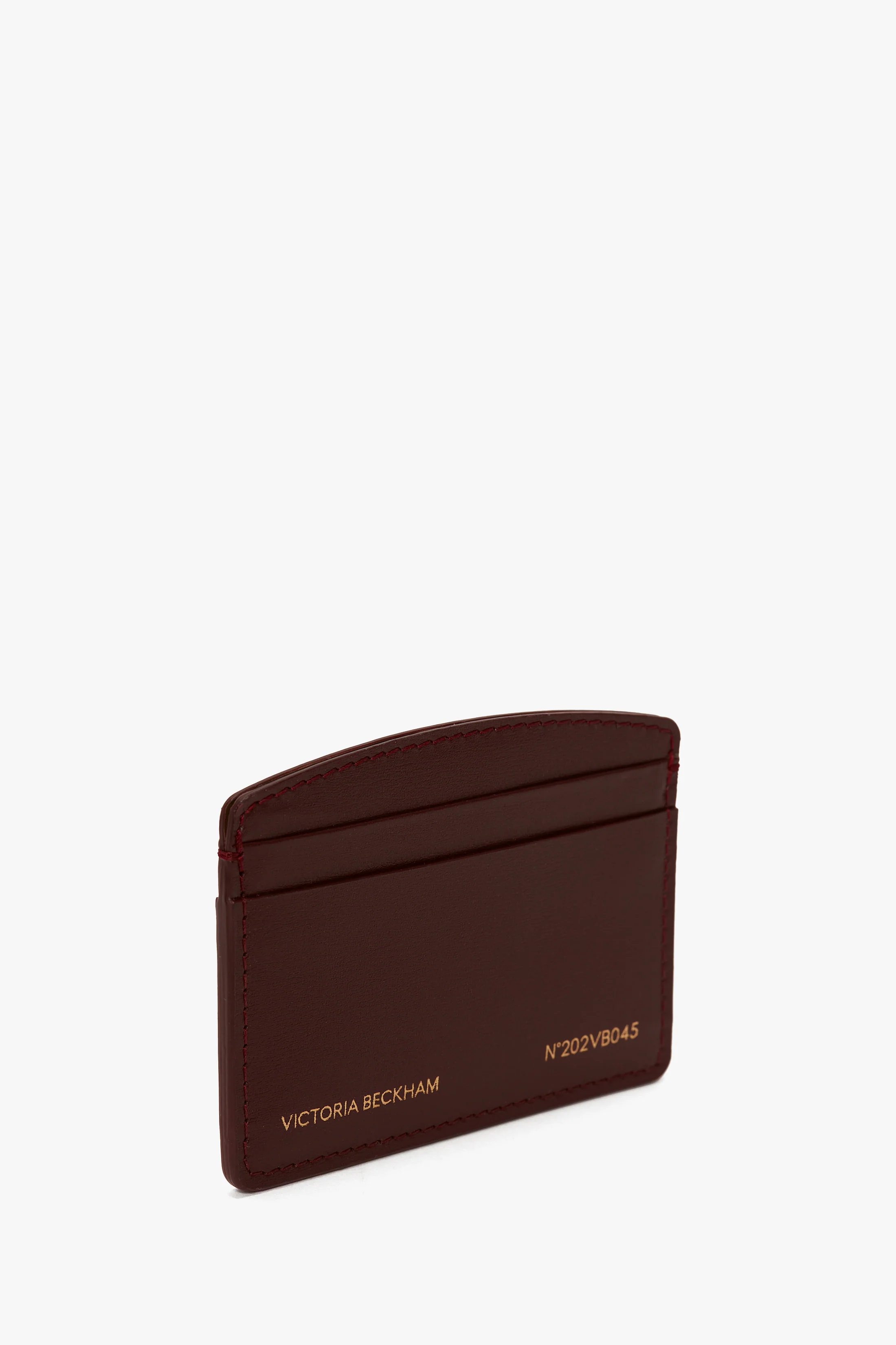 Victoria Card Holder In Burgundy Leather - Image 5